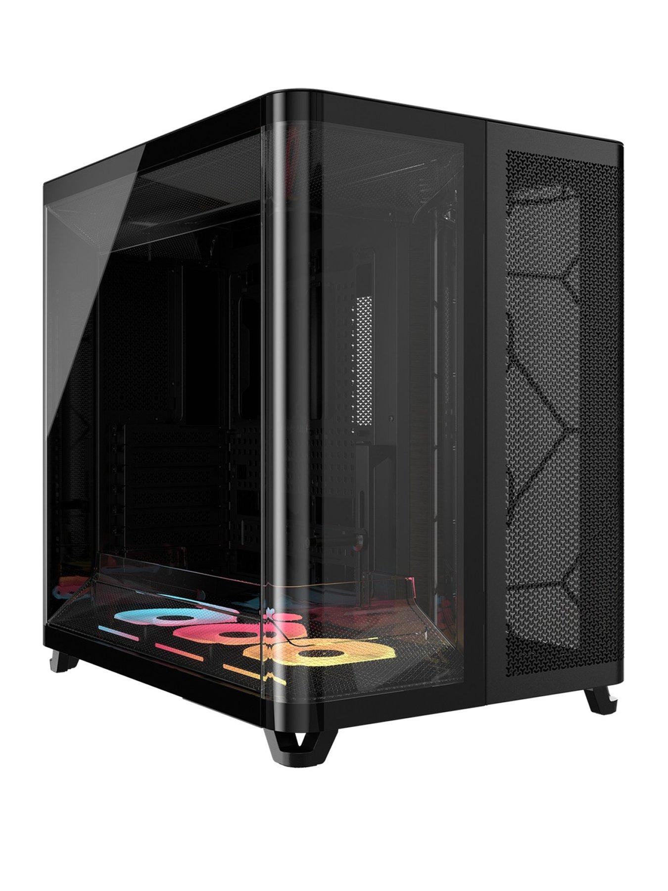  image of corsair-air-5400-lx-r-link-tempered-glass-mid-tower-black