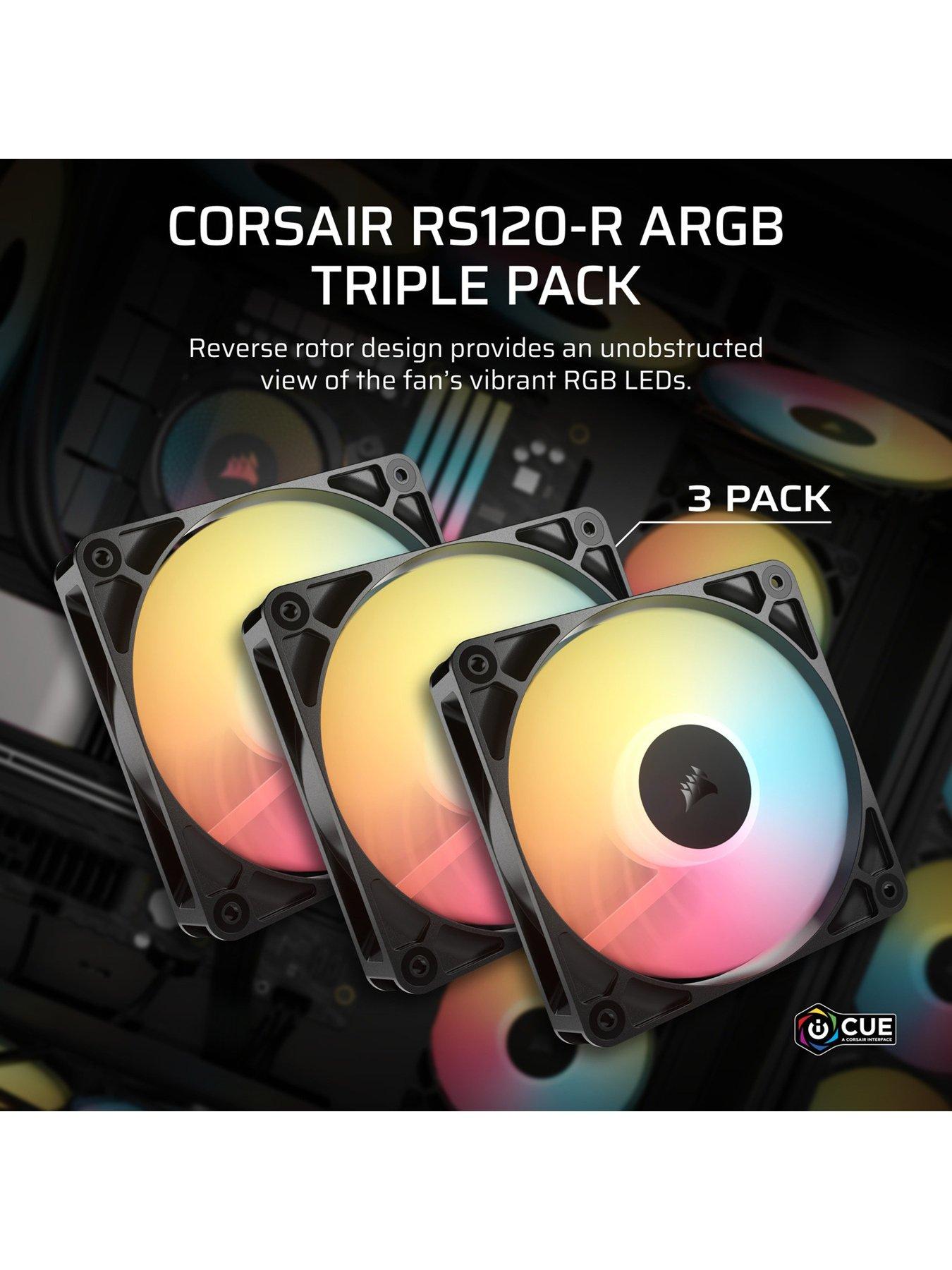 Image 2 of 7 of CORSAIR RS120-R ARGB - 120mm ARGB Fan - Triple Pack