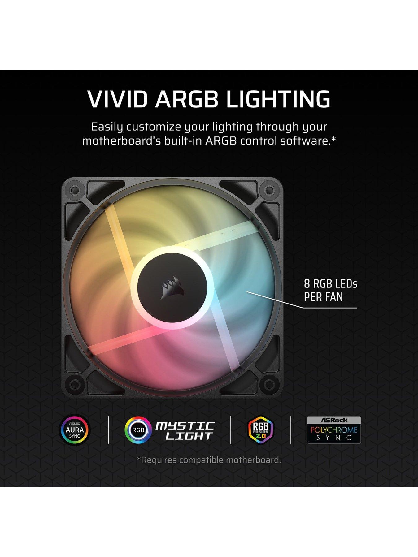 Image 4 of 7 of CORSAIR RS120-R ARGB - 120mm ARGB Fan - Triple Pack