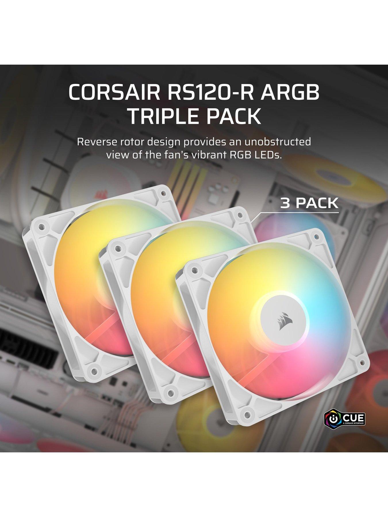  image of corsair-rs120-r-argb-white-120mm-argb-fan-triple-pack