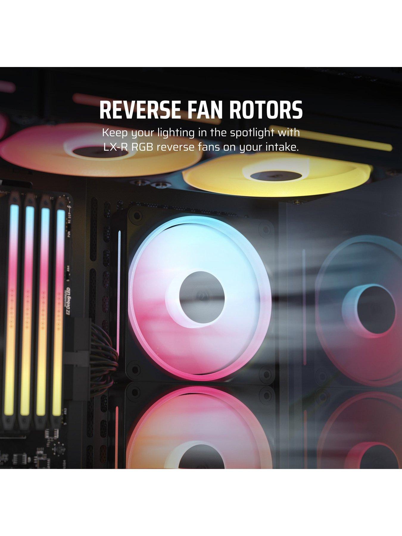 Image 3 of 7 of CORSAIR LX-R RGB Series - iCUE LINK LX120R RGB - 120mm RGB Fan - Triple Fan Kit