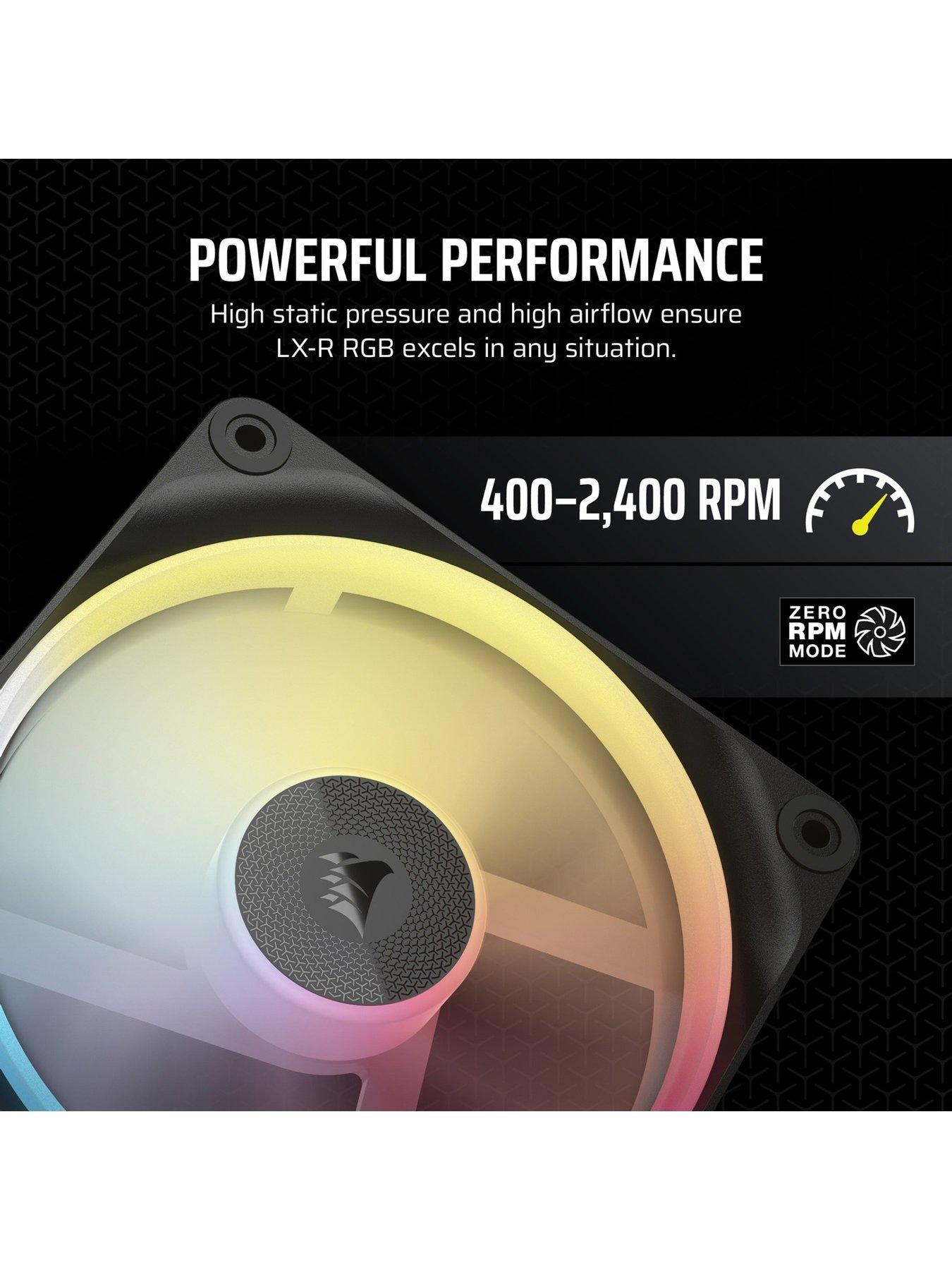 Image 6 of 7 of CORSAIR LX-R RGB Series - iCUE LINK LX120R RGB - 120mm RGB Fan - Triple Fan Kit