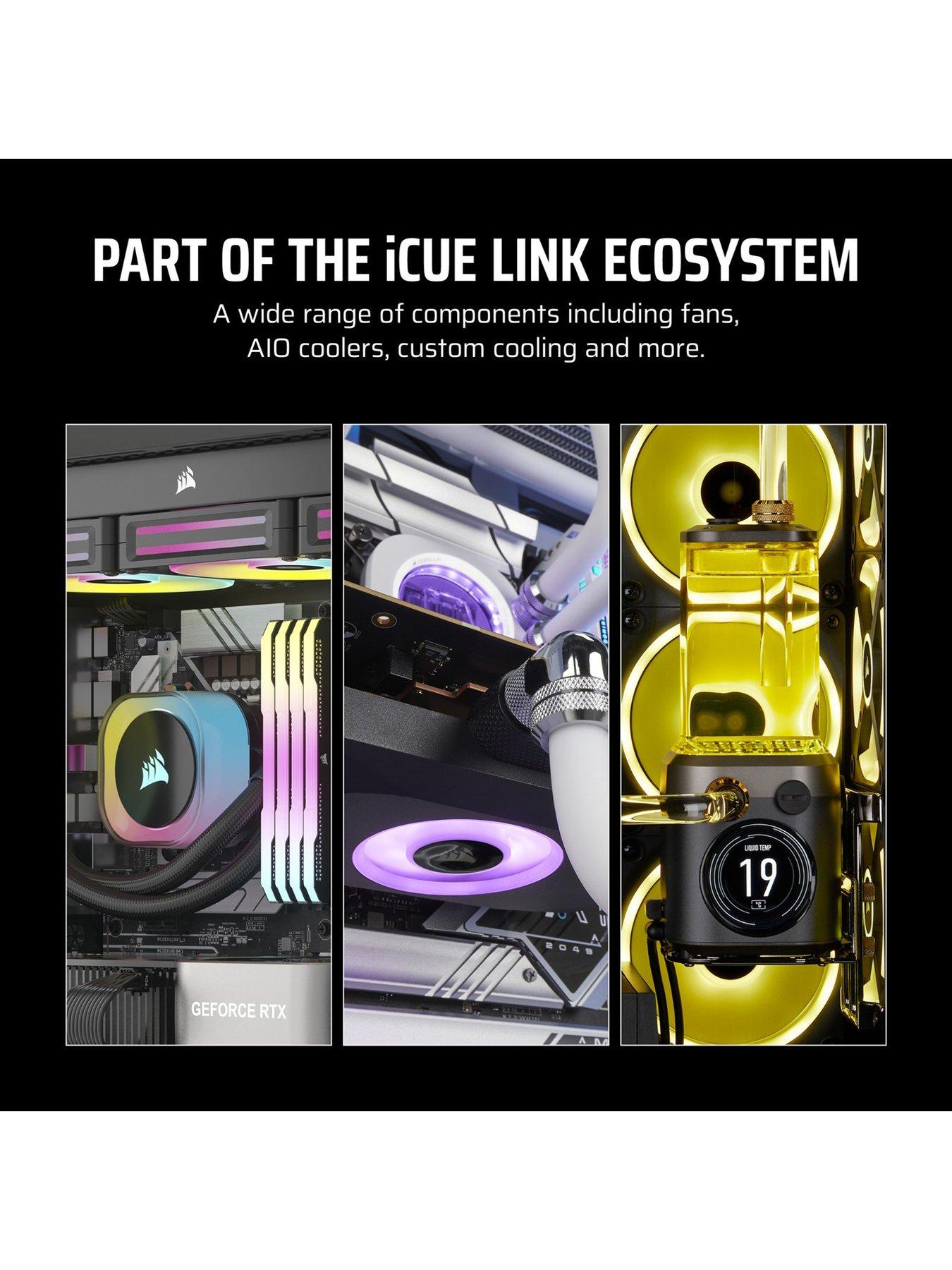 Image 7 of 7 of CORSAIR LX-R RGB Series - iCUE LINK LX120R RGB White - 120mm RGB Fan - Triple Fan Kit