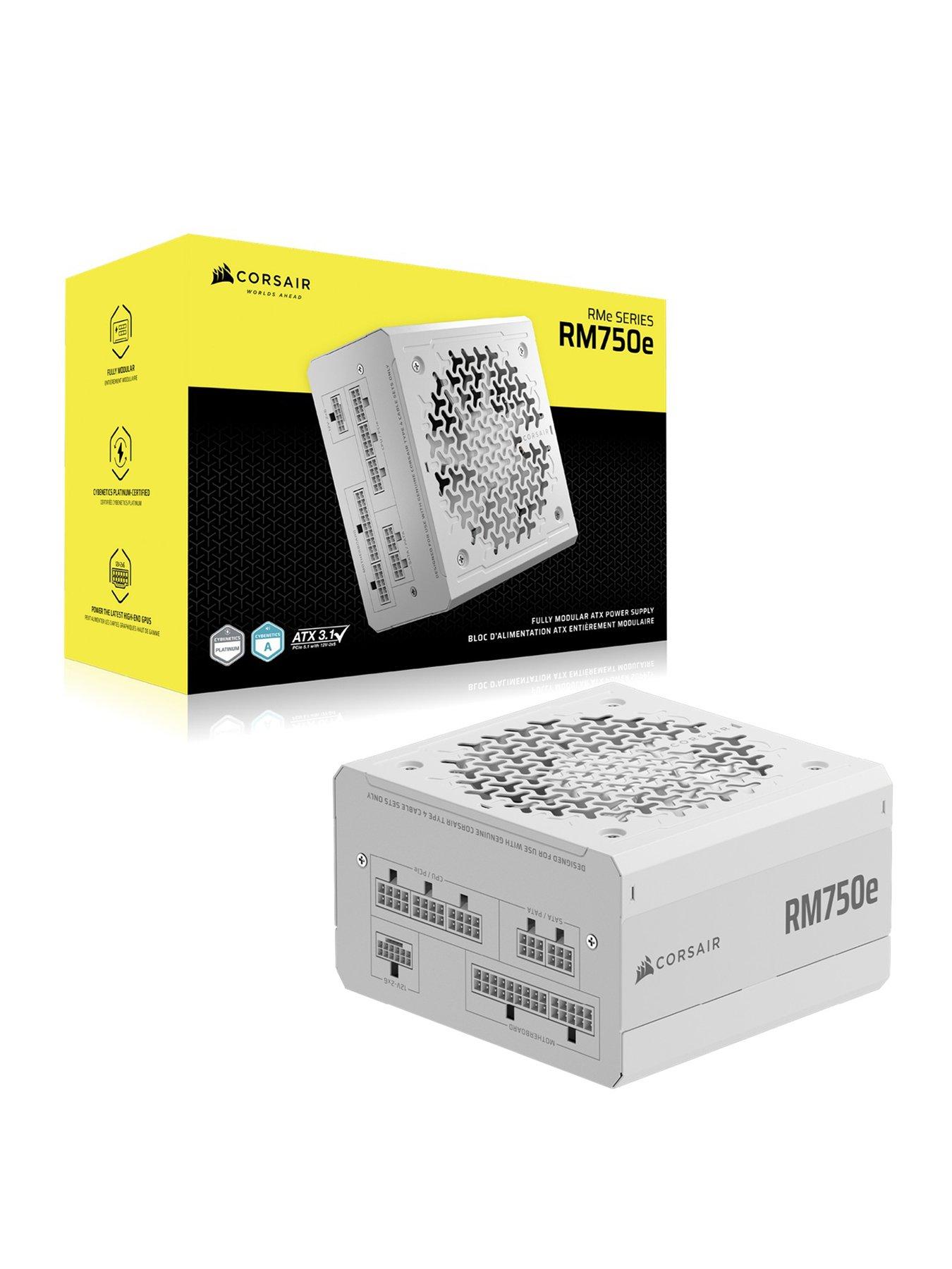CORSAIR RMe White Series - RM750e White - 750 Watt - ATX 3.1 - Cybenetics GOLD Certified - Fully Modular Power Supply