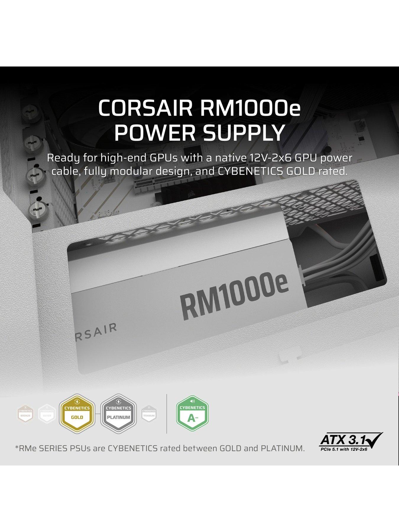  image of corsair-rme-white-series-rm1000e-white-1000-watt-atx-31-cybenetics-gold-certified-fully-modular-power-supply