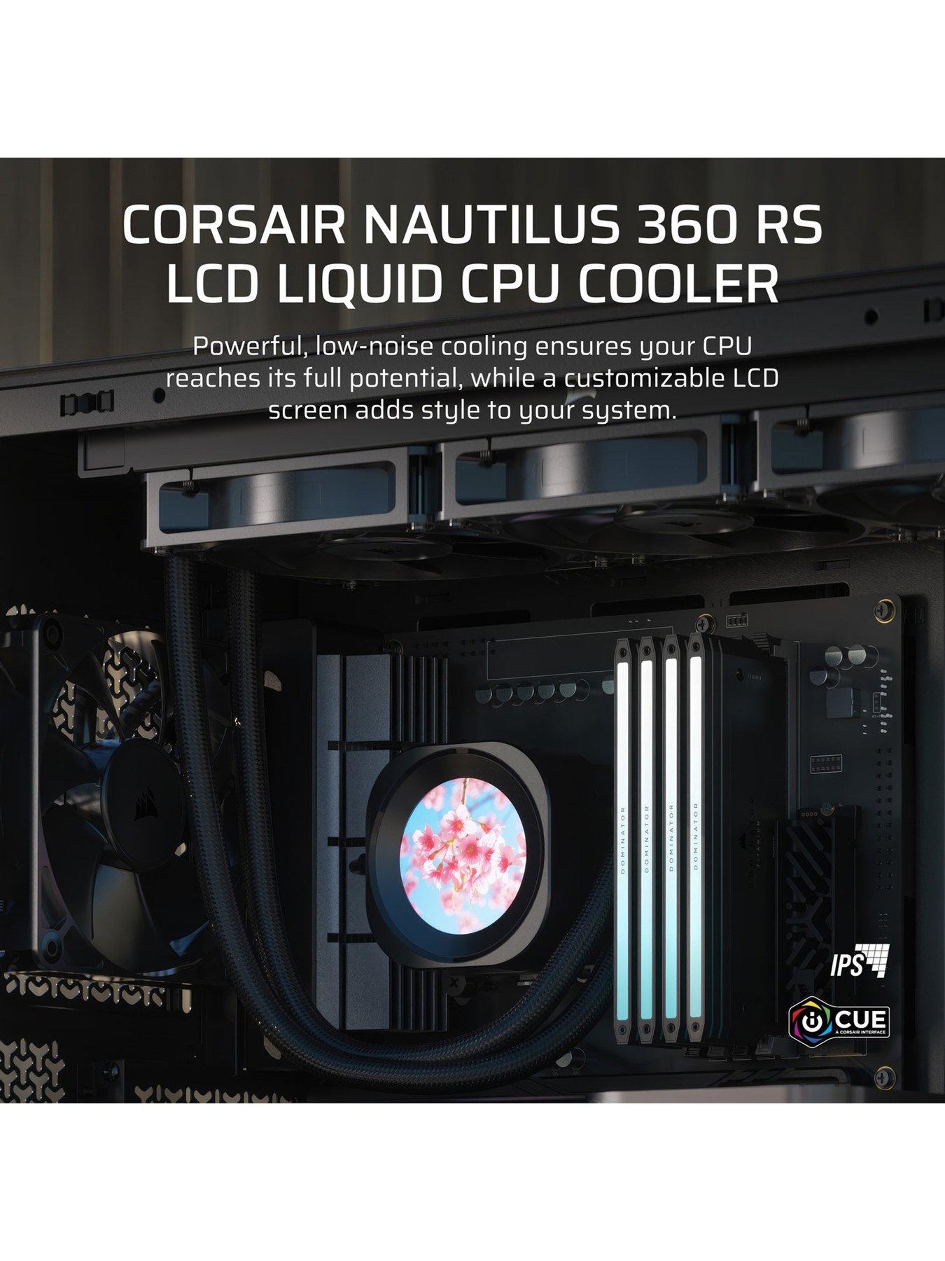 image of corsair-nautilus-360-lcd-360mm-radiator-liquid-cpu-cooler