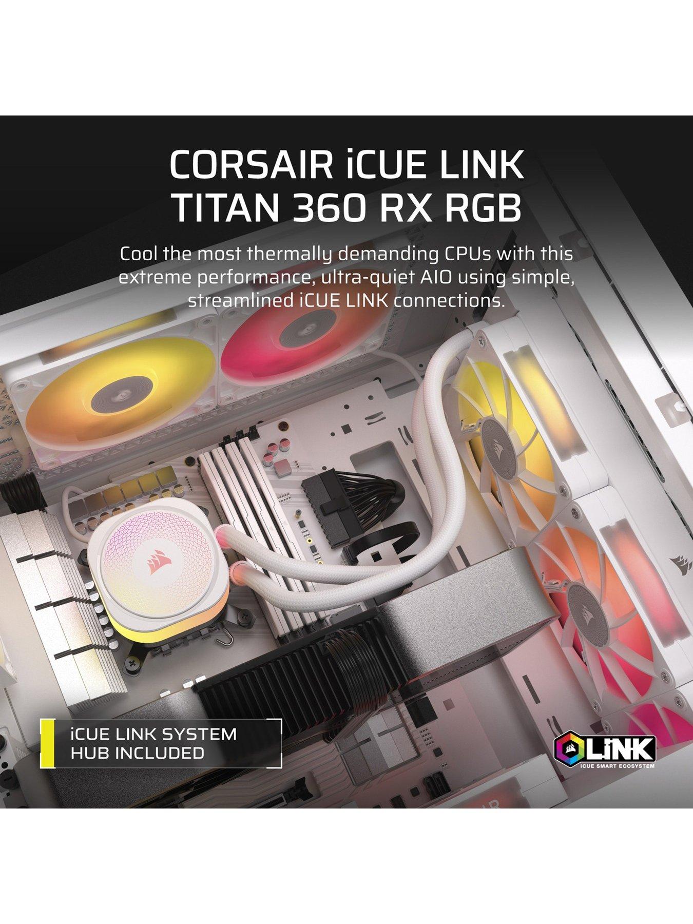 Image 3 of 7 of CORSAIR iCUE LINK TITAN 360 RX LCD AIO - 360mm Radiator - Liquid CPU Cooler