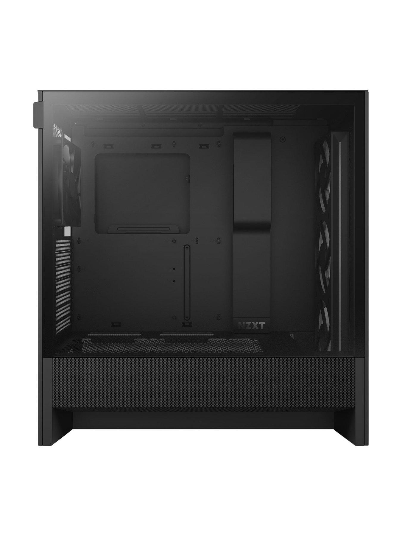  image of nzxt-h5-flow-rgb-2024-mid-tower-case-all-black