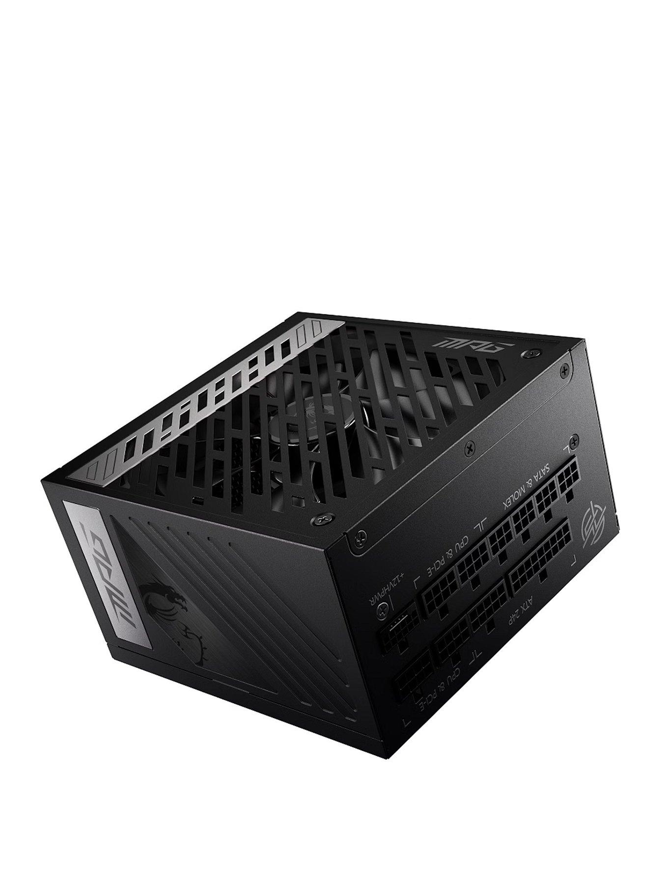 front image of msi-850w-gold-fmod-mpg-a850gs-pcie5-power-supply