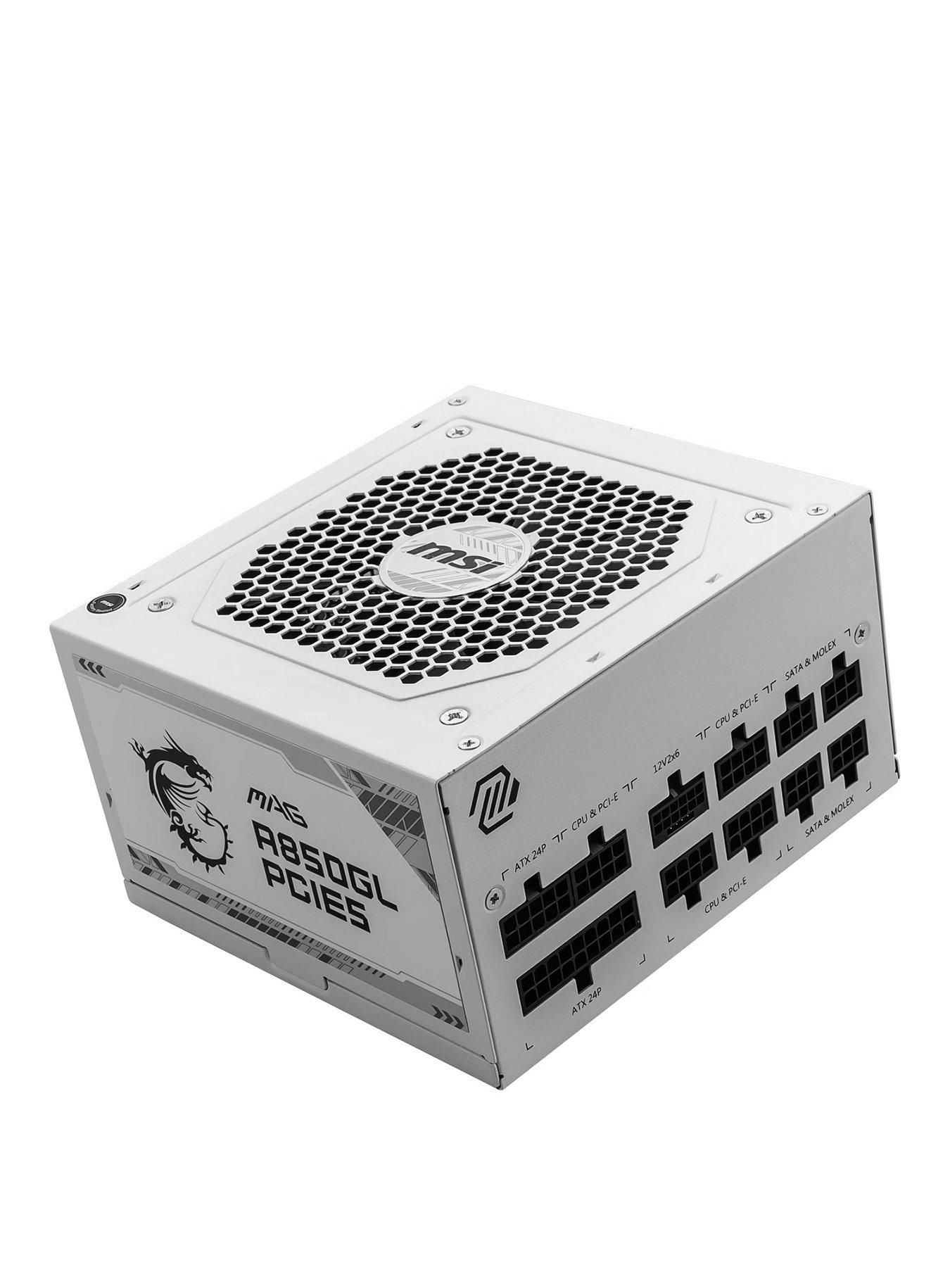  image of msi-850w-gold-fm-mag-a850gl-pcie5-power-supply-white