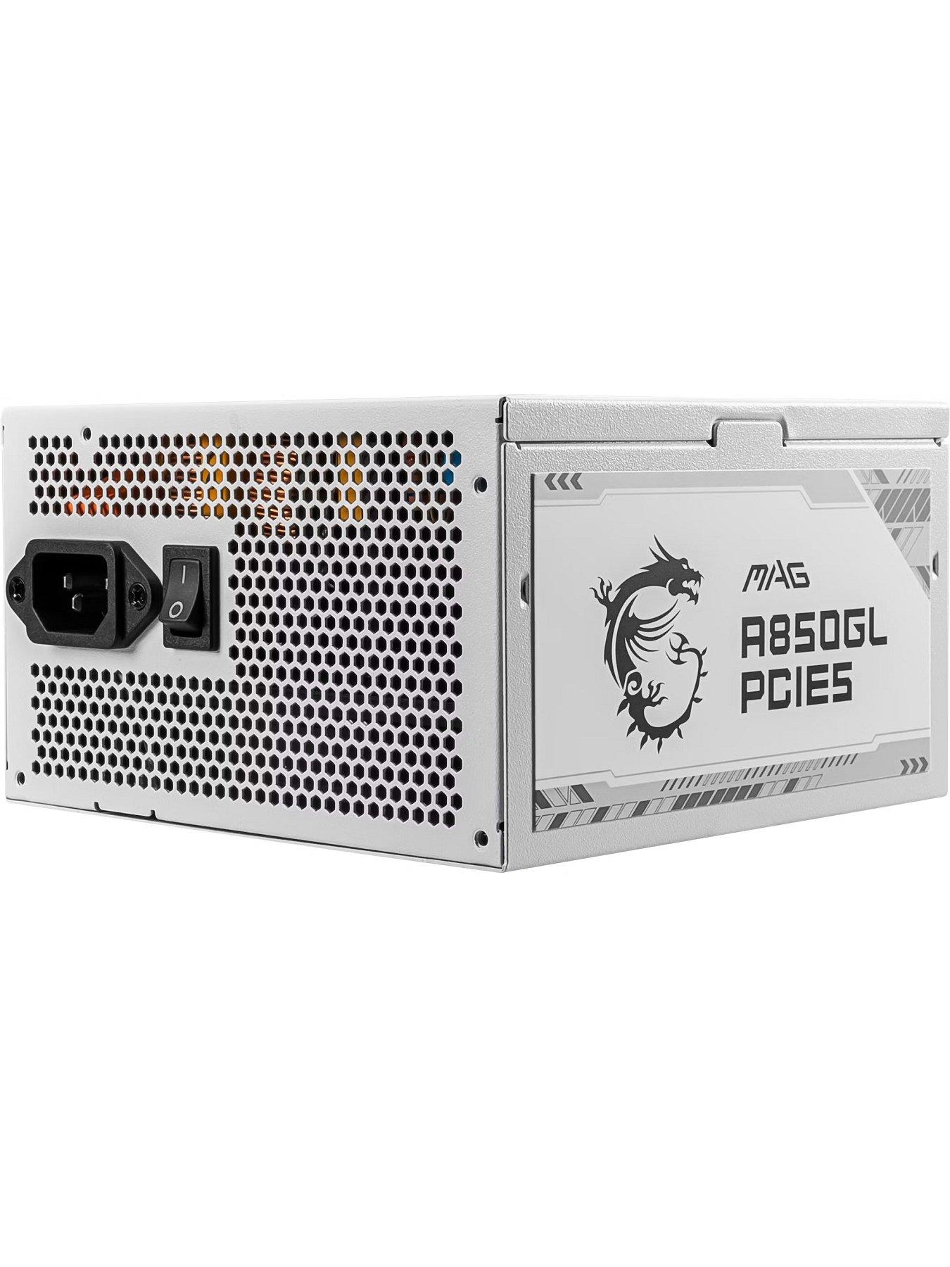  image of msi-850w-gold-fm-mag-a850gl-pcie5-power-supply-white