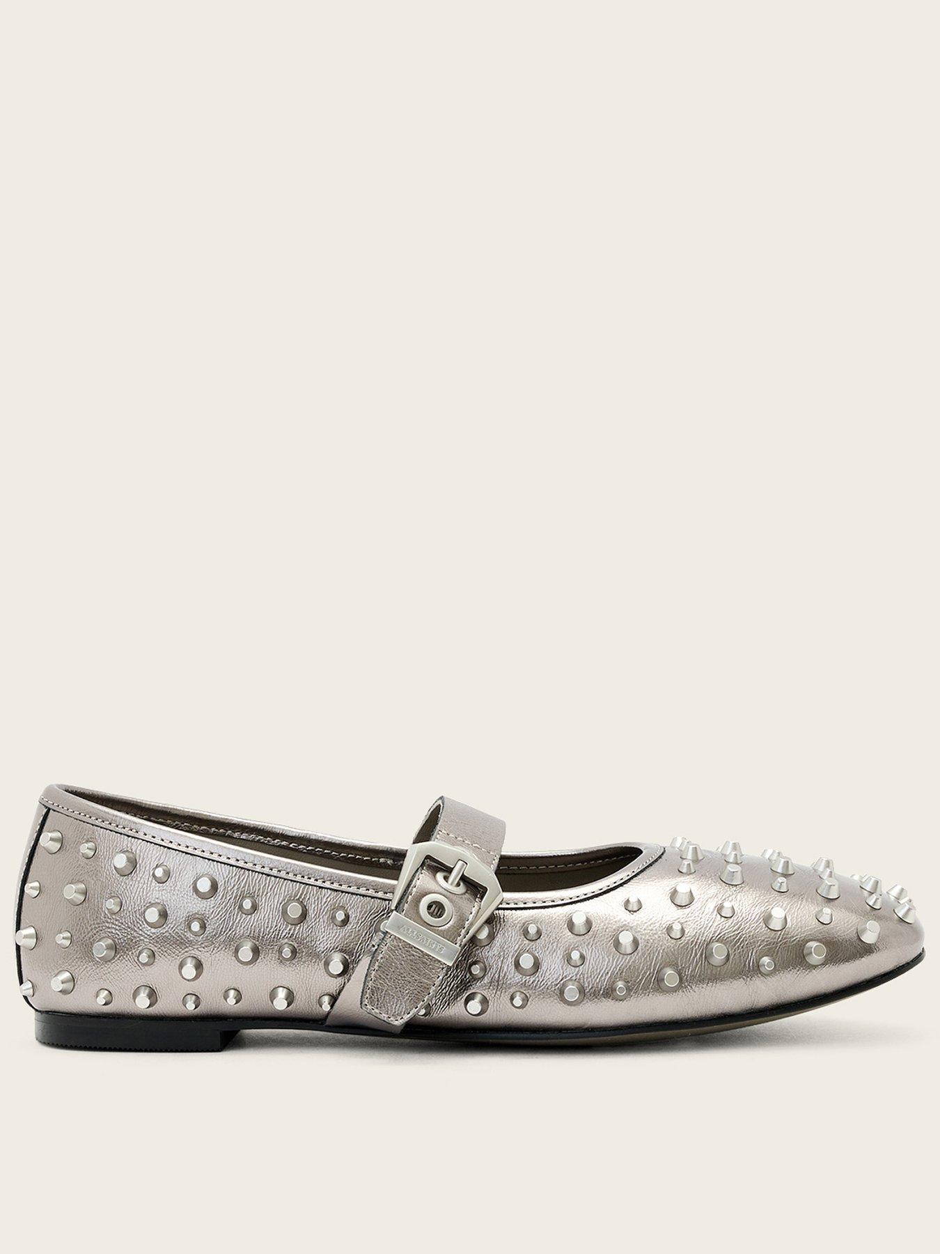 AllSaints Holly Stud Shoe - Silver