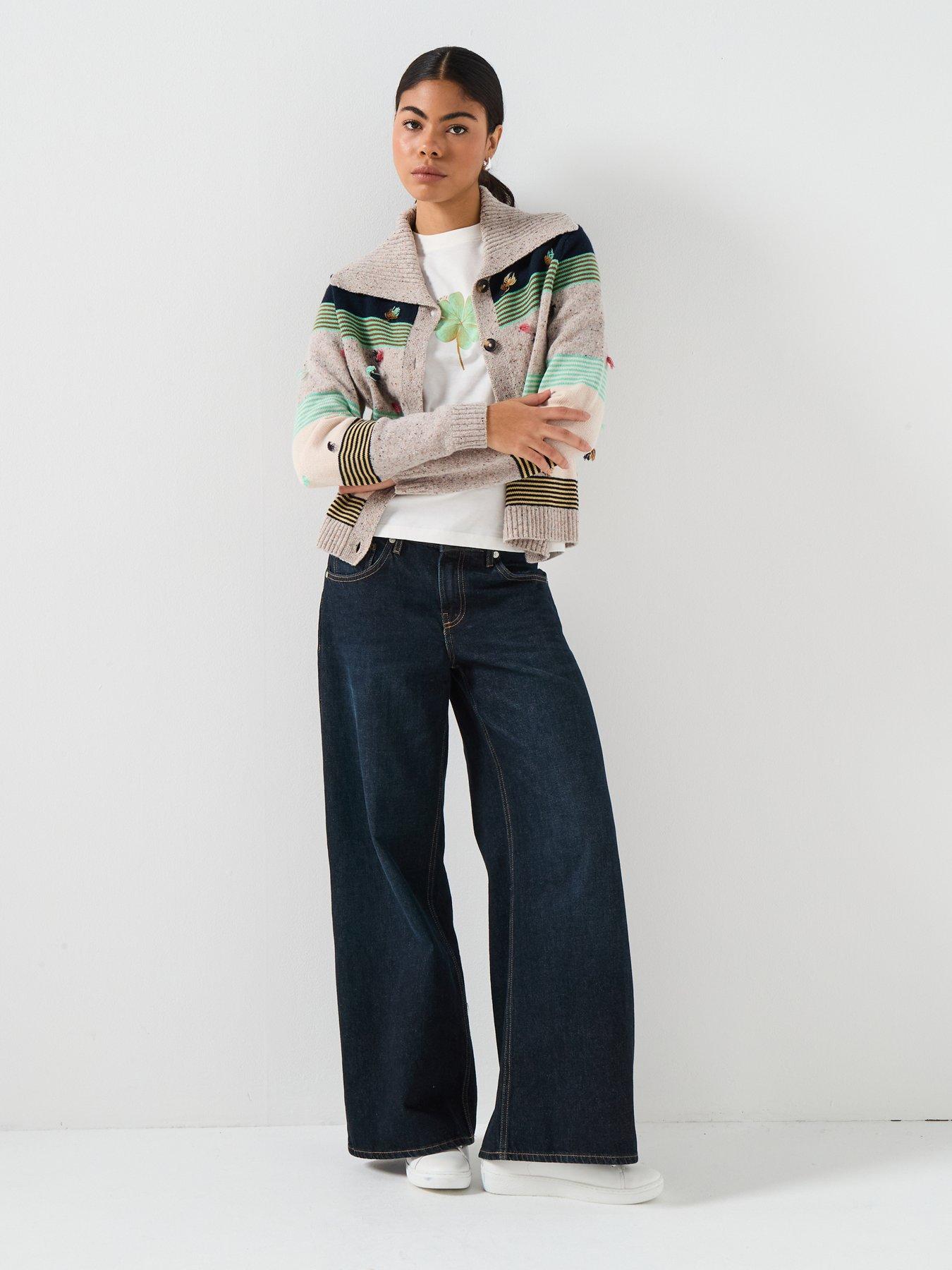  image of ps-paul-smith-womens-knitted-button-through-cardigan-nbsp--multi