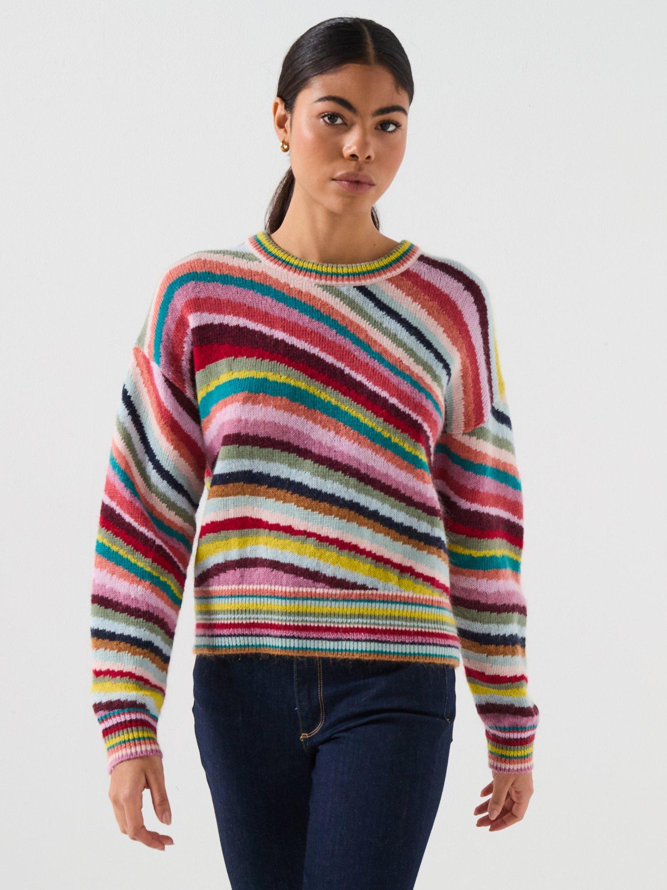 front image of ps-paul-smith-womens-striped-knit-sweater-multi
