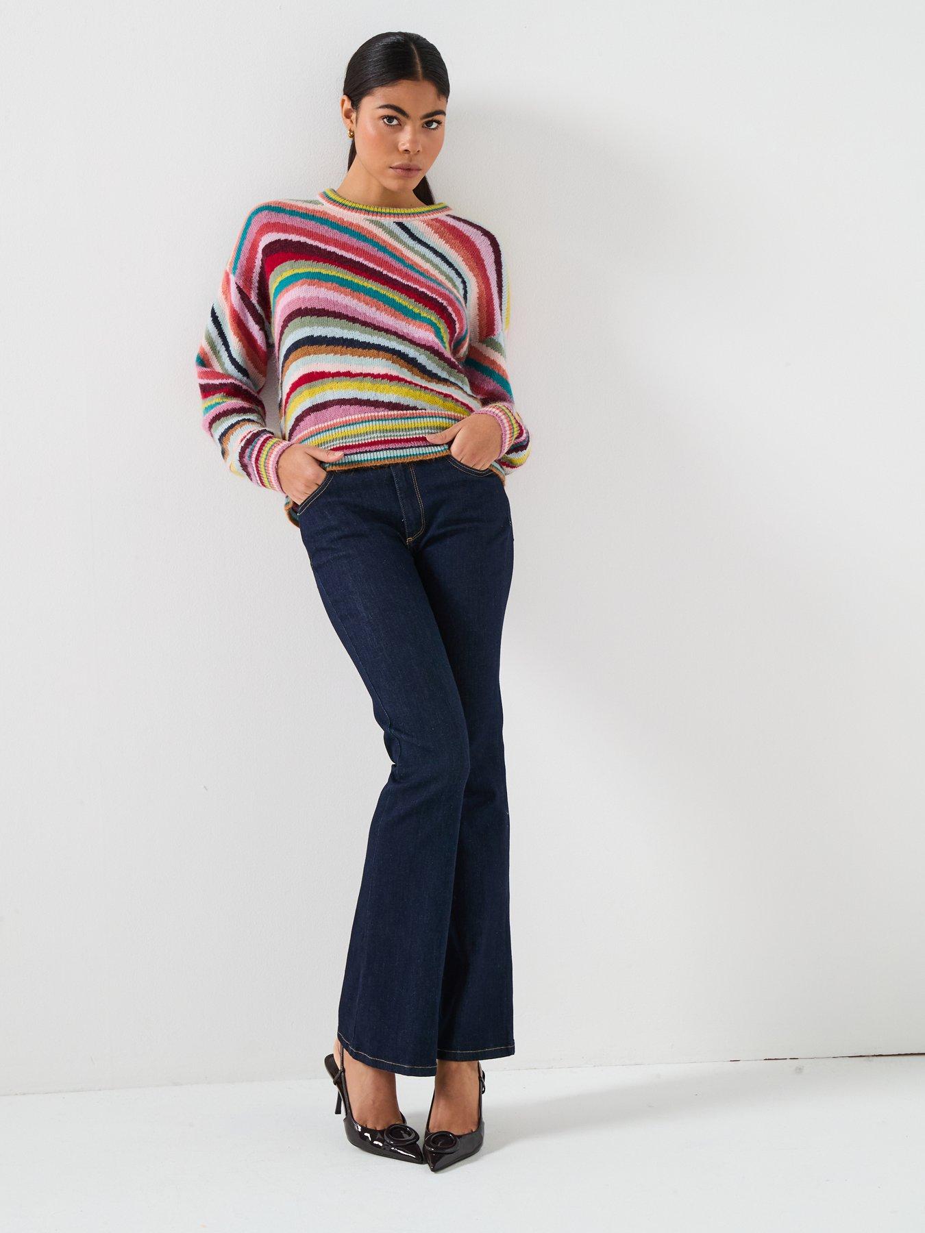  image of ps-paul-smith-womens-striped-knit-sweater-multi