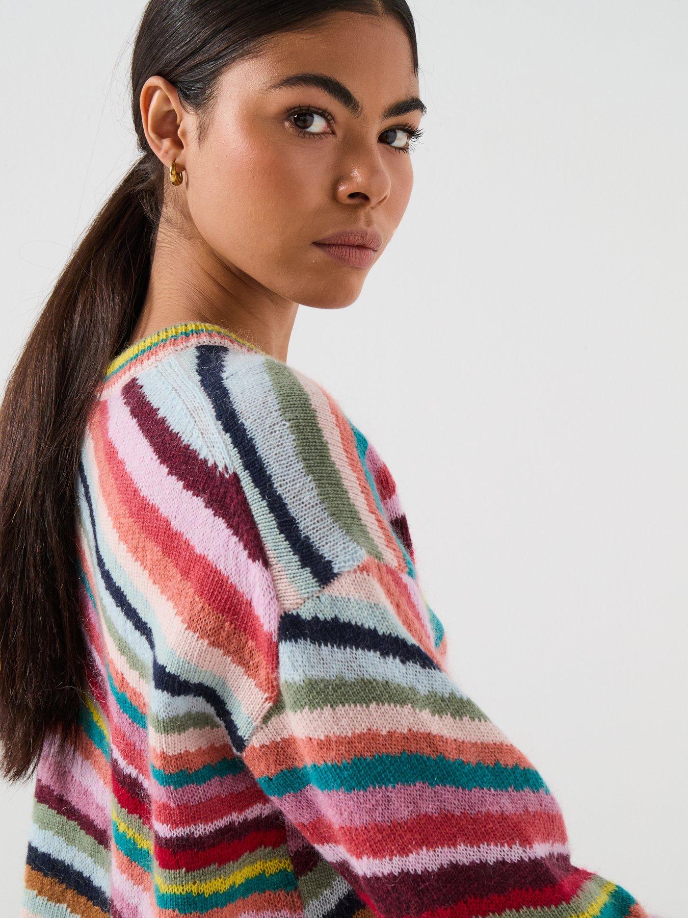 image of ps-paul-smith-womens-striped-knit-sweater-multi