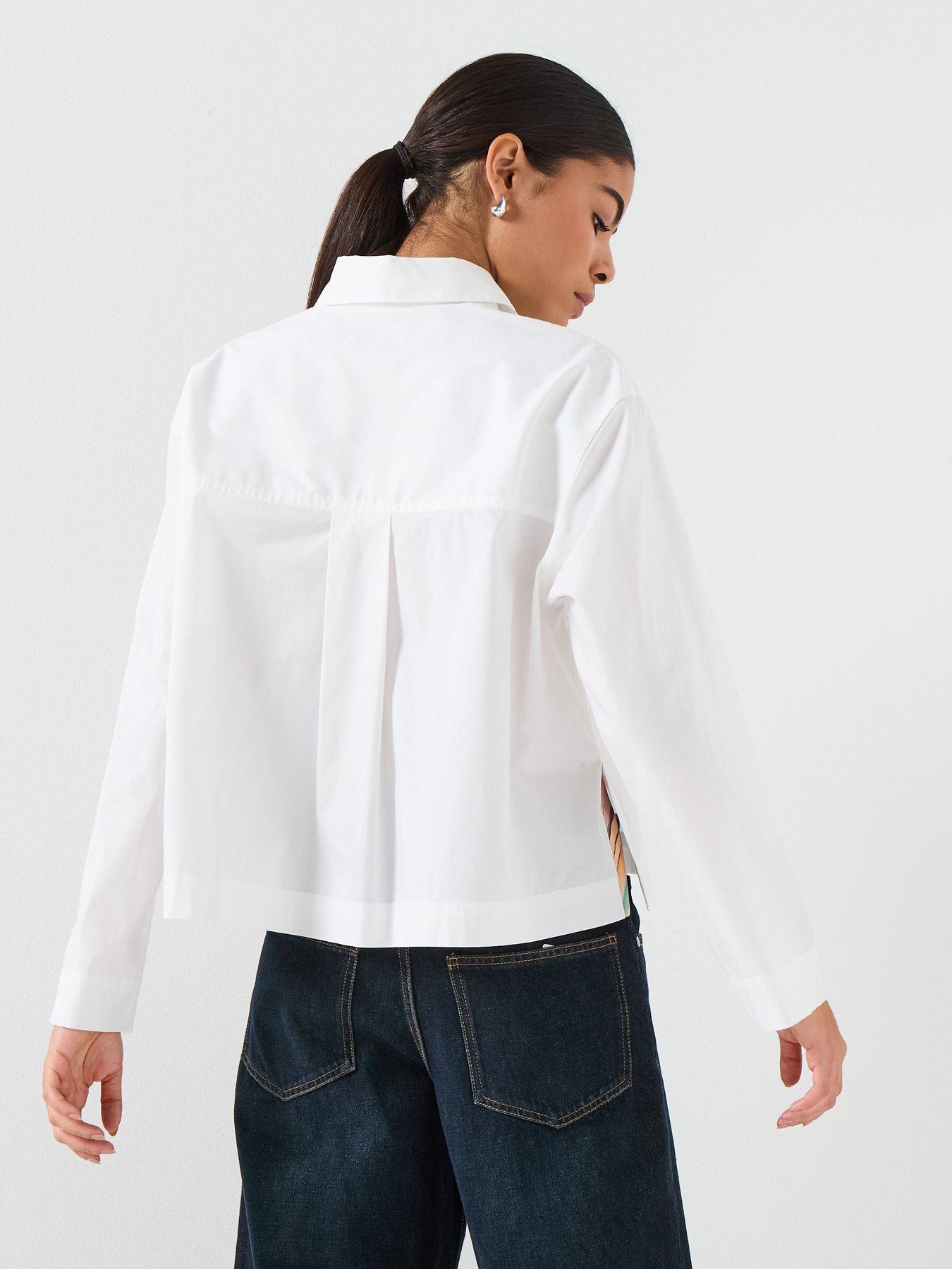 Image 2 of 4 of PS PAUL SMITH Womens Subtle Detail Swirl Shirt - White