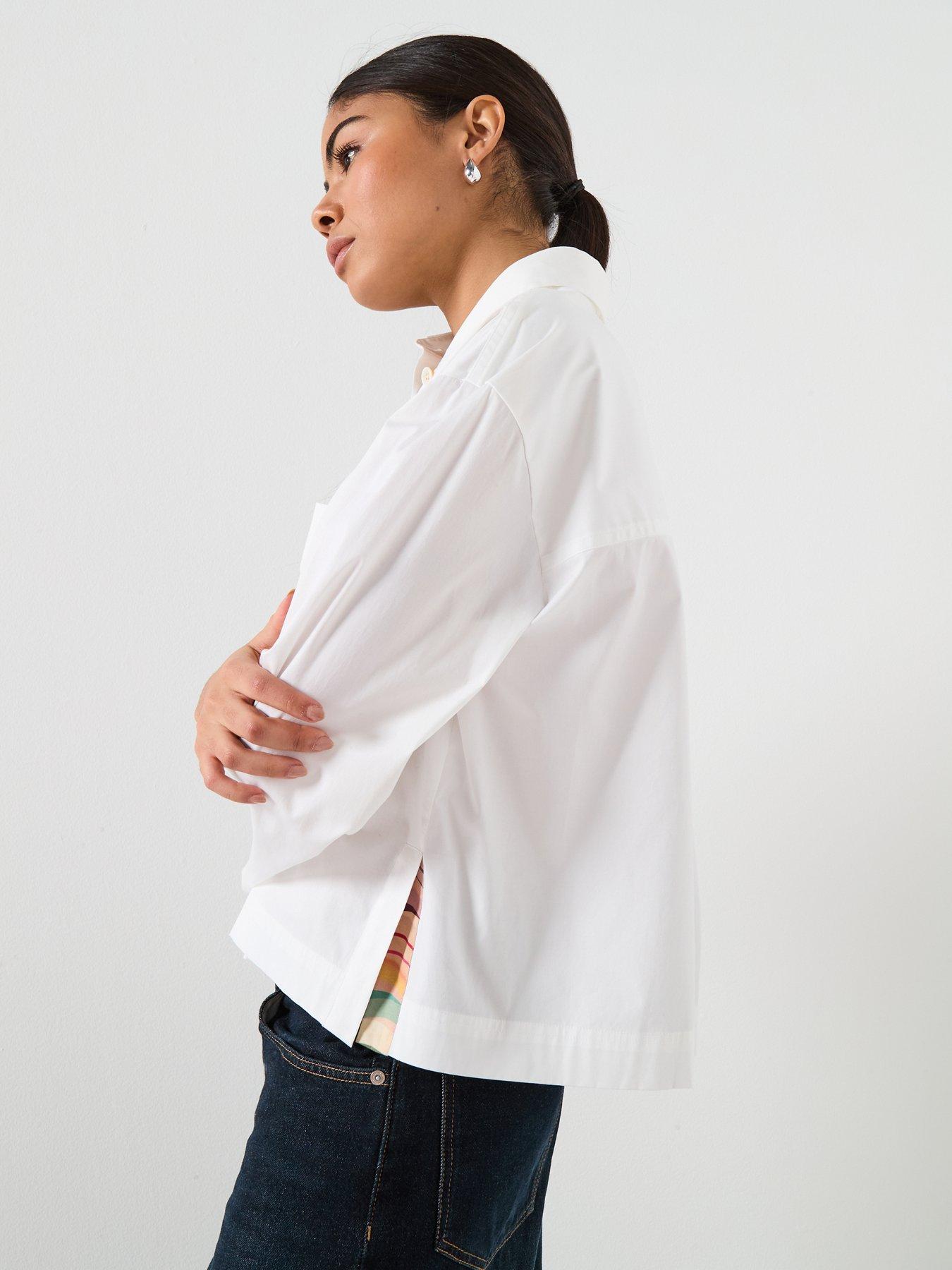 Image 4 of 4 of PS PAUL SMITH Womens Subtle Detail Swirl Shirt - White