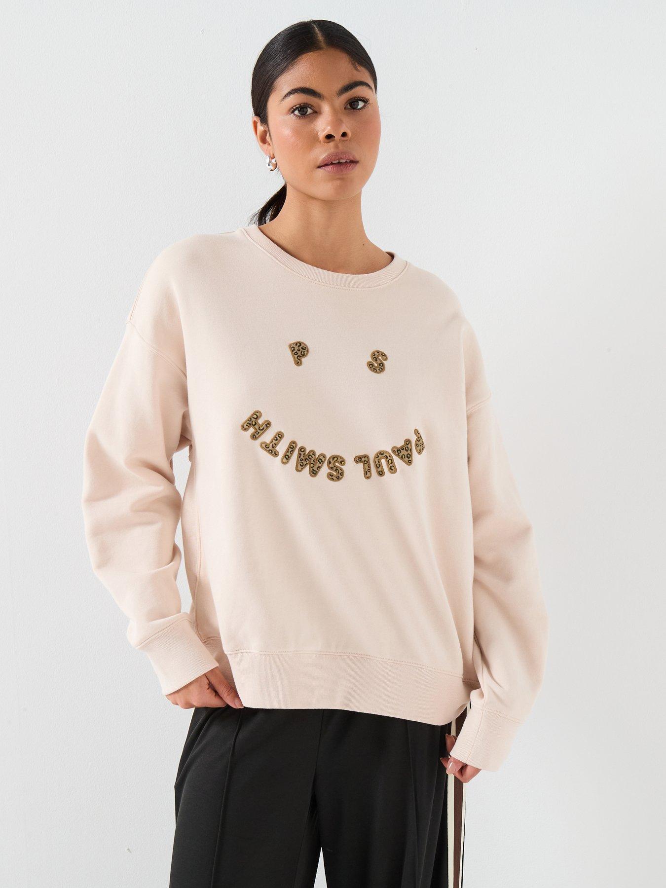 PS PAUL SMITH Womens Sweatshirt Happy - White