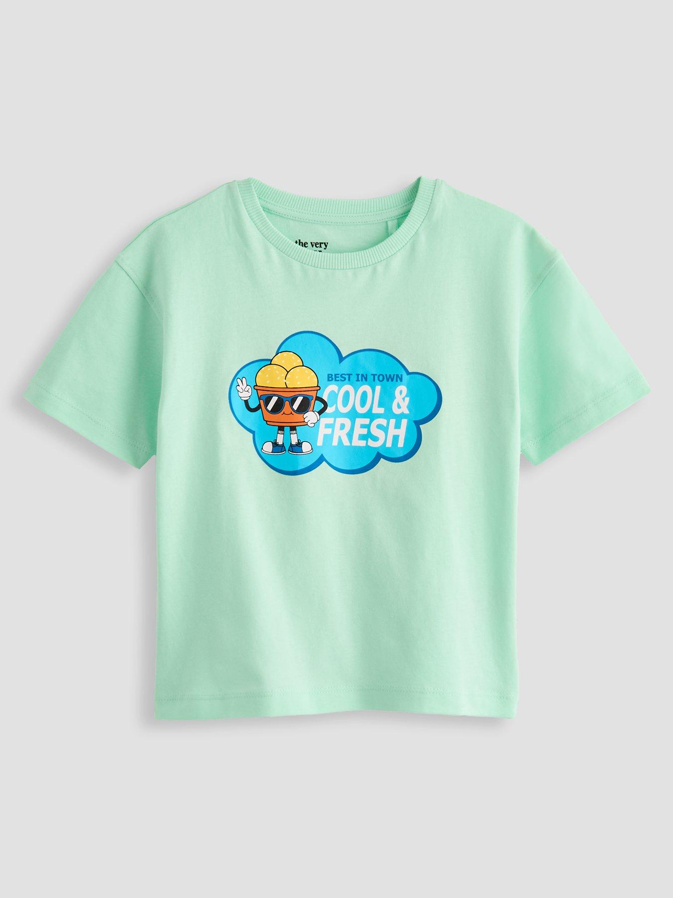 The Very Collection Boys Cool And Fresh Graphic T-shirt - Green