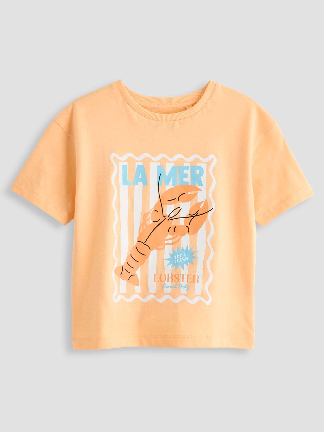 Image 1 of 4 of The Very Collection Boys Lobster Graphic T-shirt - Orange