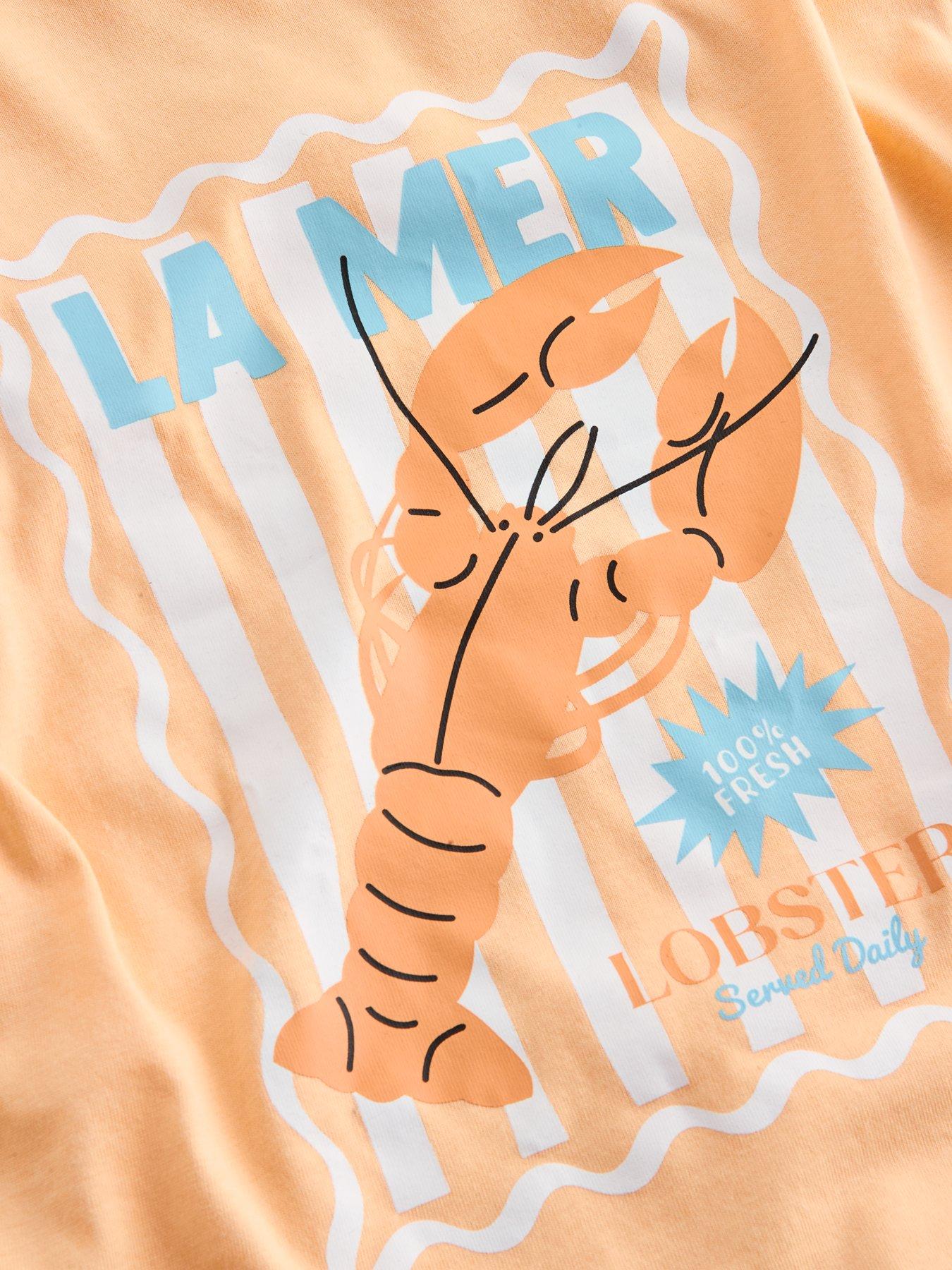 Image 3 of 4 of The Very Collection Boys Lobster Graphic T-shirt - Orange