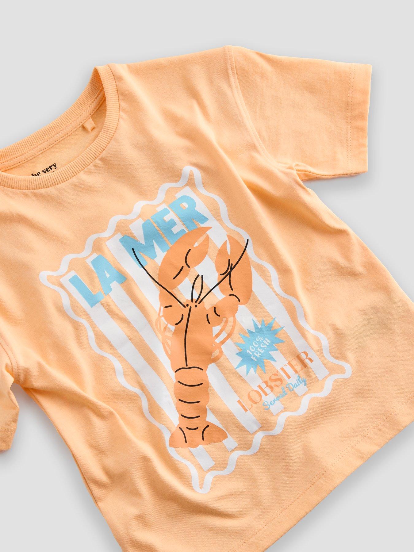 Image 4 of 4 of The Very Collection Boys Lobster Graphic T-shirt - Orange