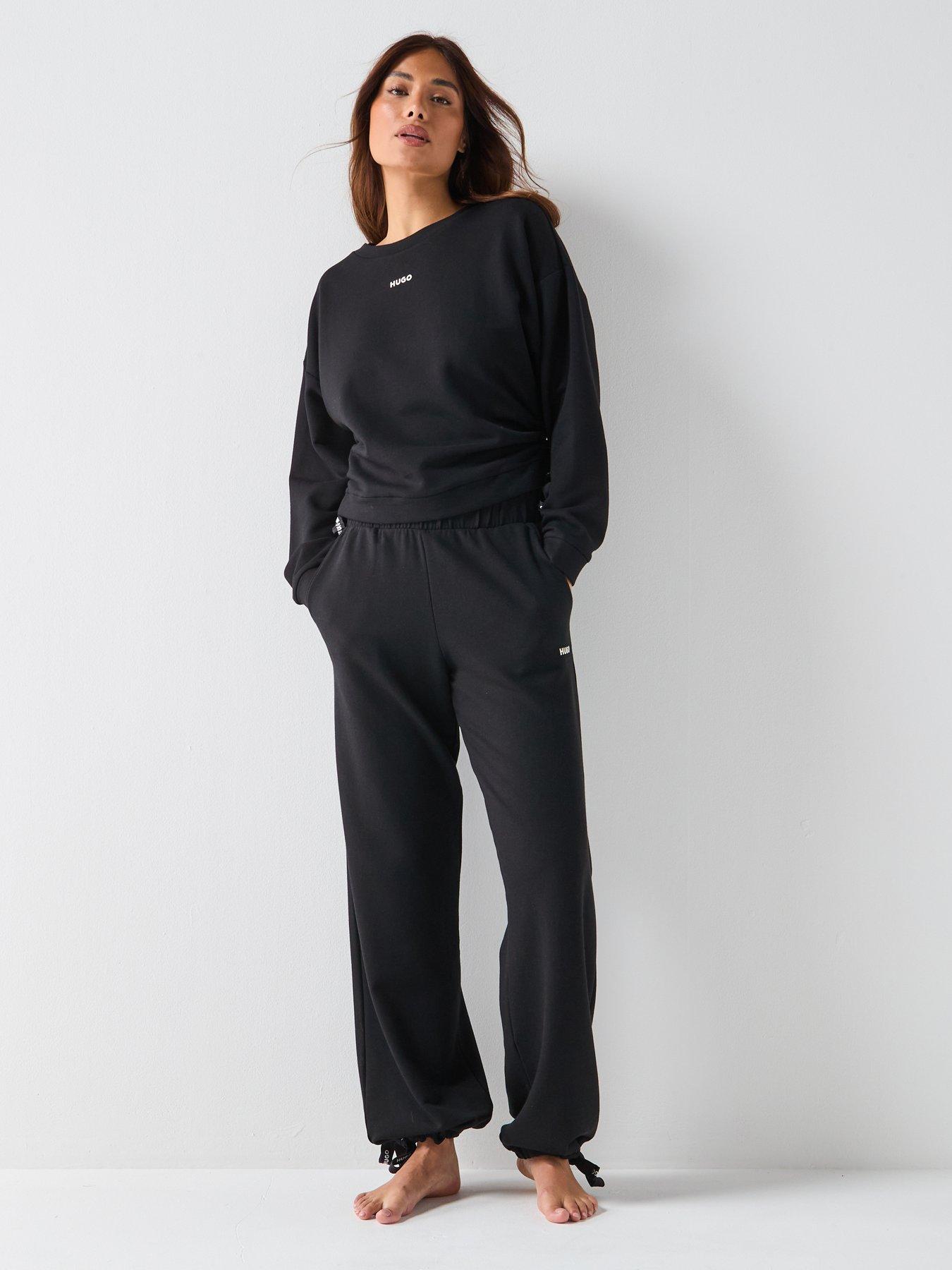  image of hugo-casual-logo-sweatshirt-black