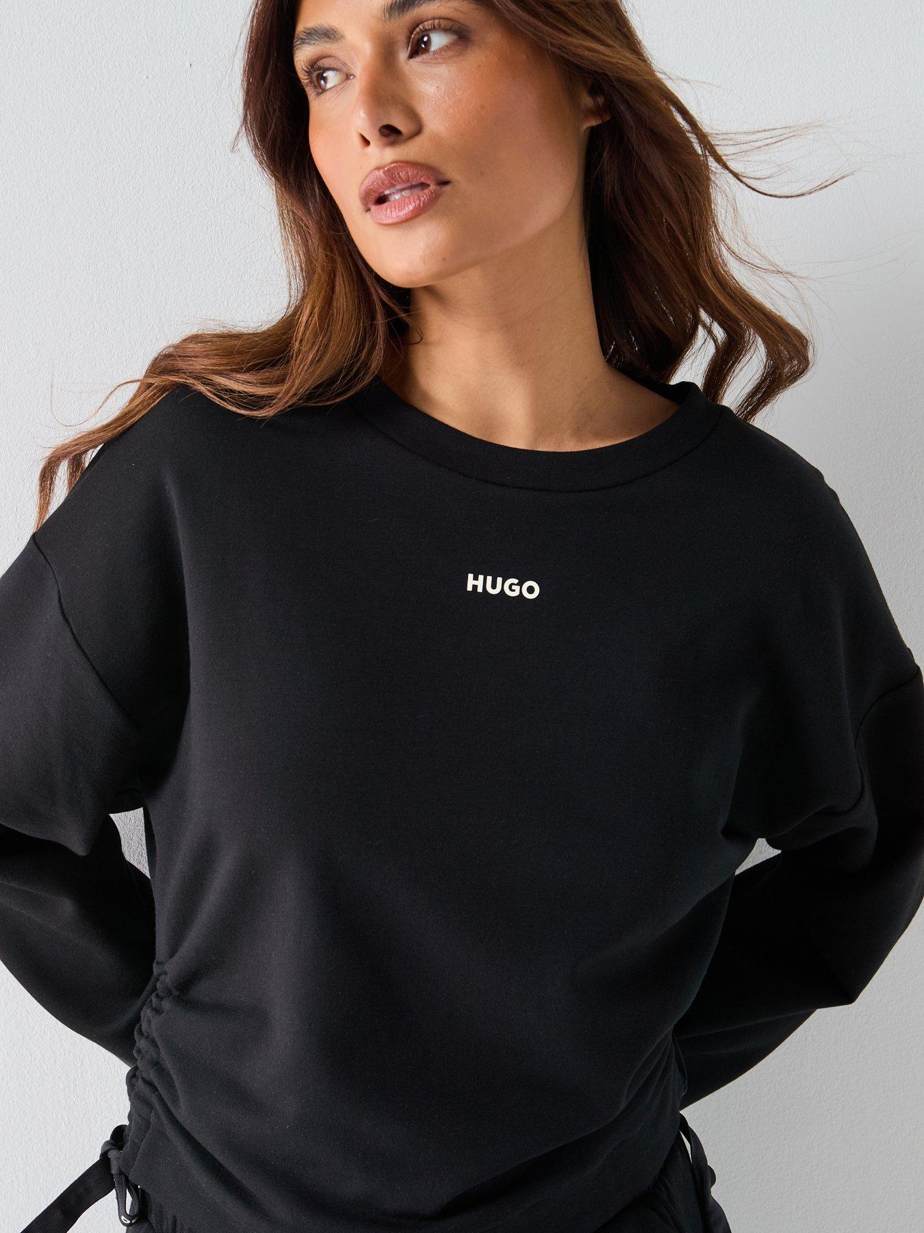  image of hugo-casual-logo-sweatshirt-black
