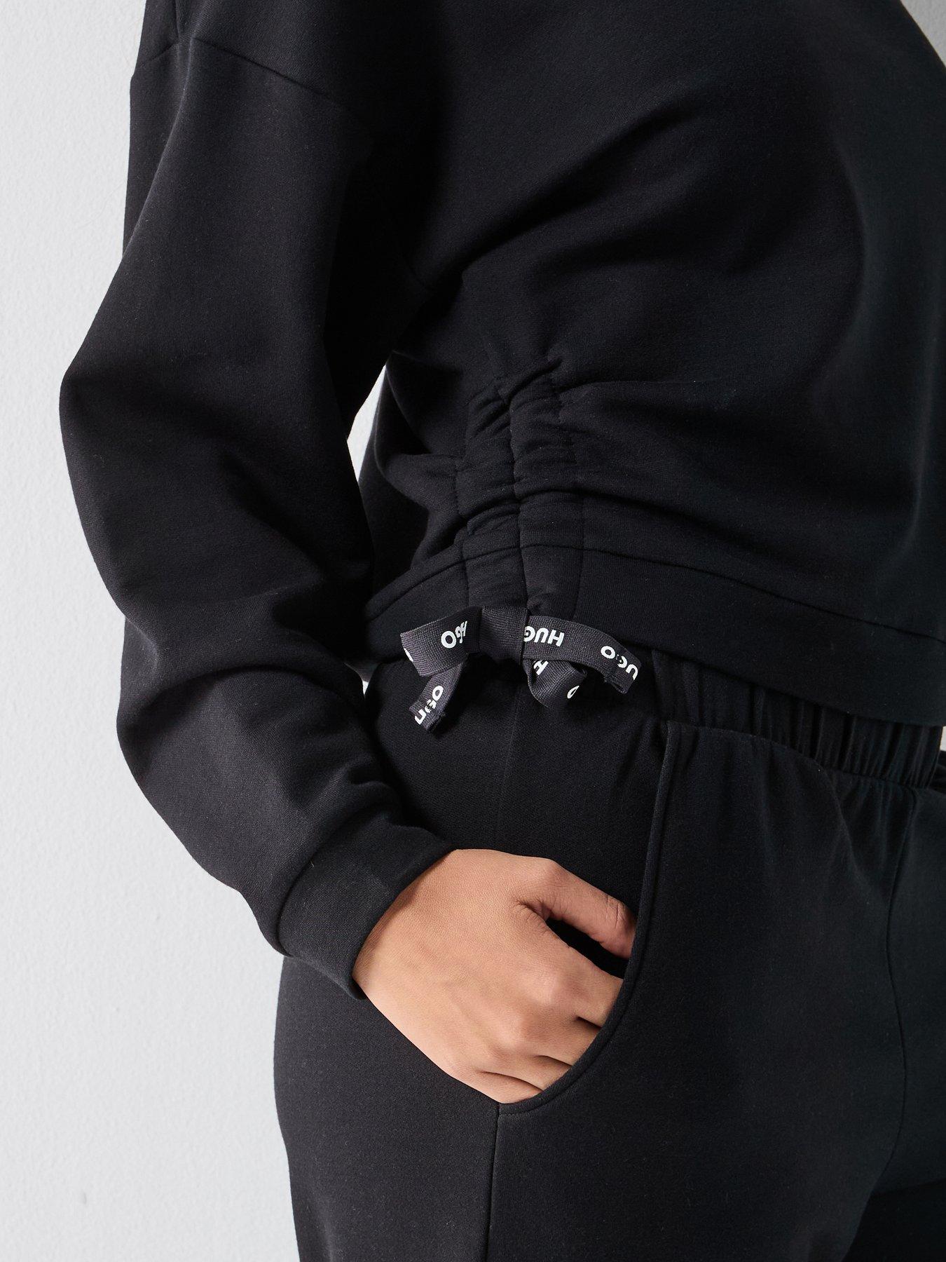  image of hugo-casual-logo-sweatshirt-black