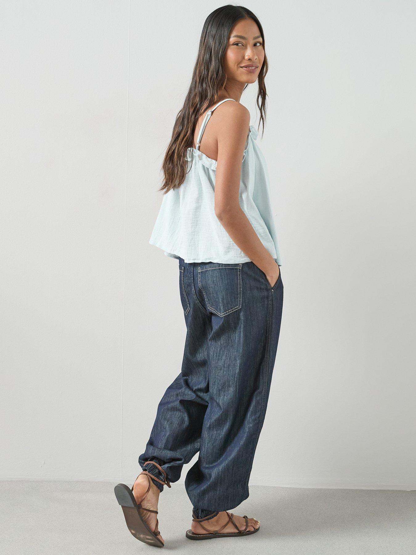  image of the-very-collection-crinkle-cami-blue