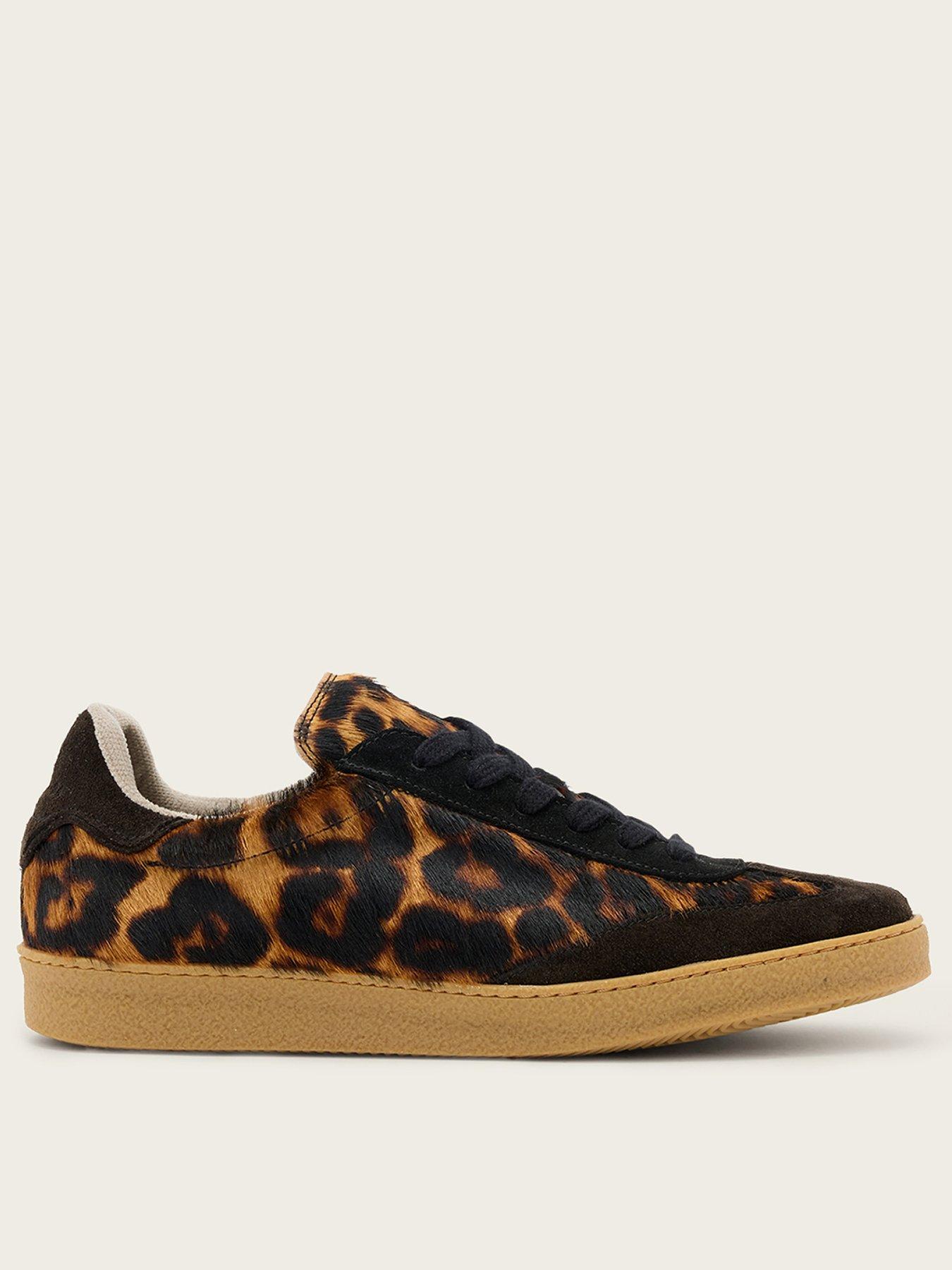 AllSaints Thelma Leopard Trainer - Brown