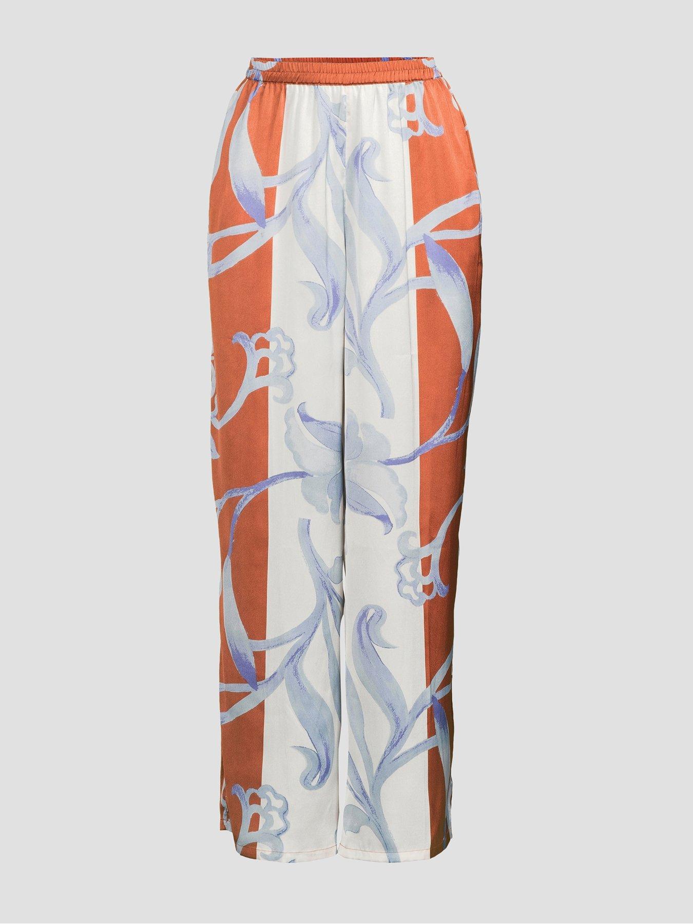 Image 7 of 7 of The Very Collection Printed Satin Wide Leg Trouser Co-ord - Multi