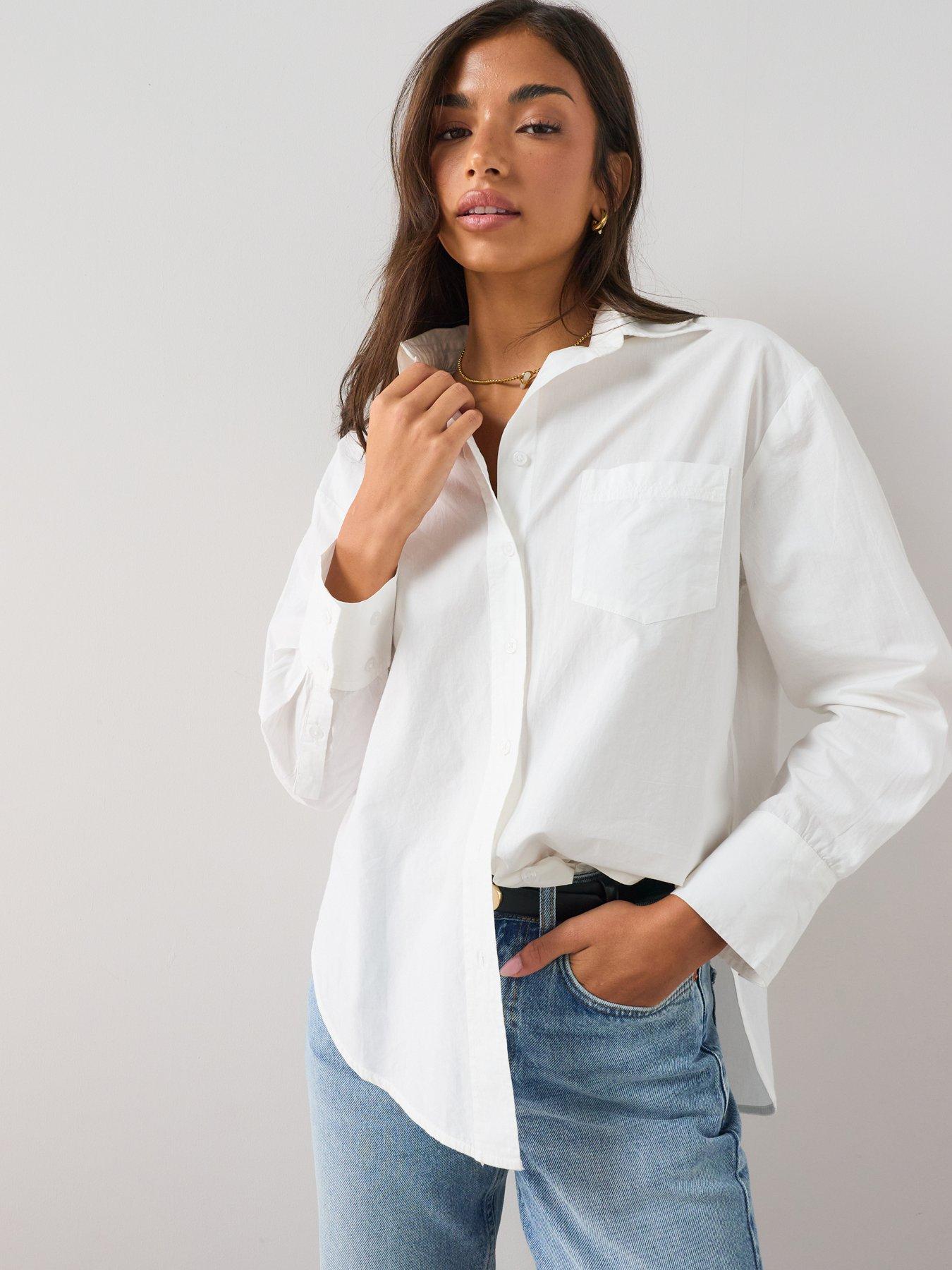 The Very Collection Cotton Poplin Shirt - White