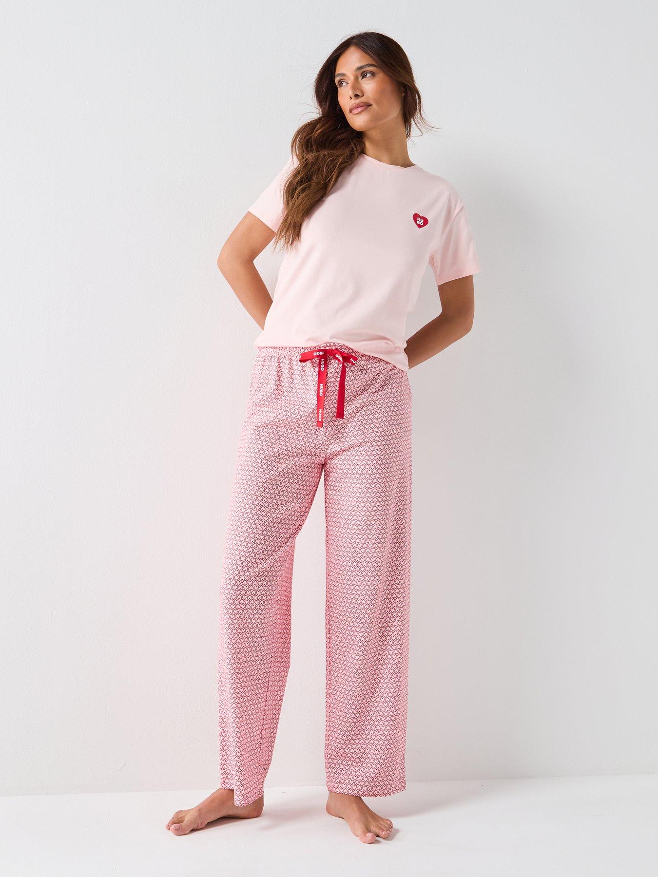  image of hugo-draw-string-soft-trouser-pink