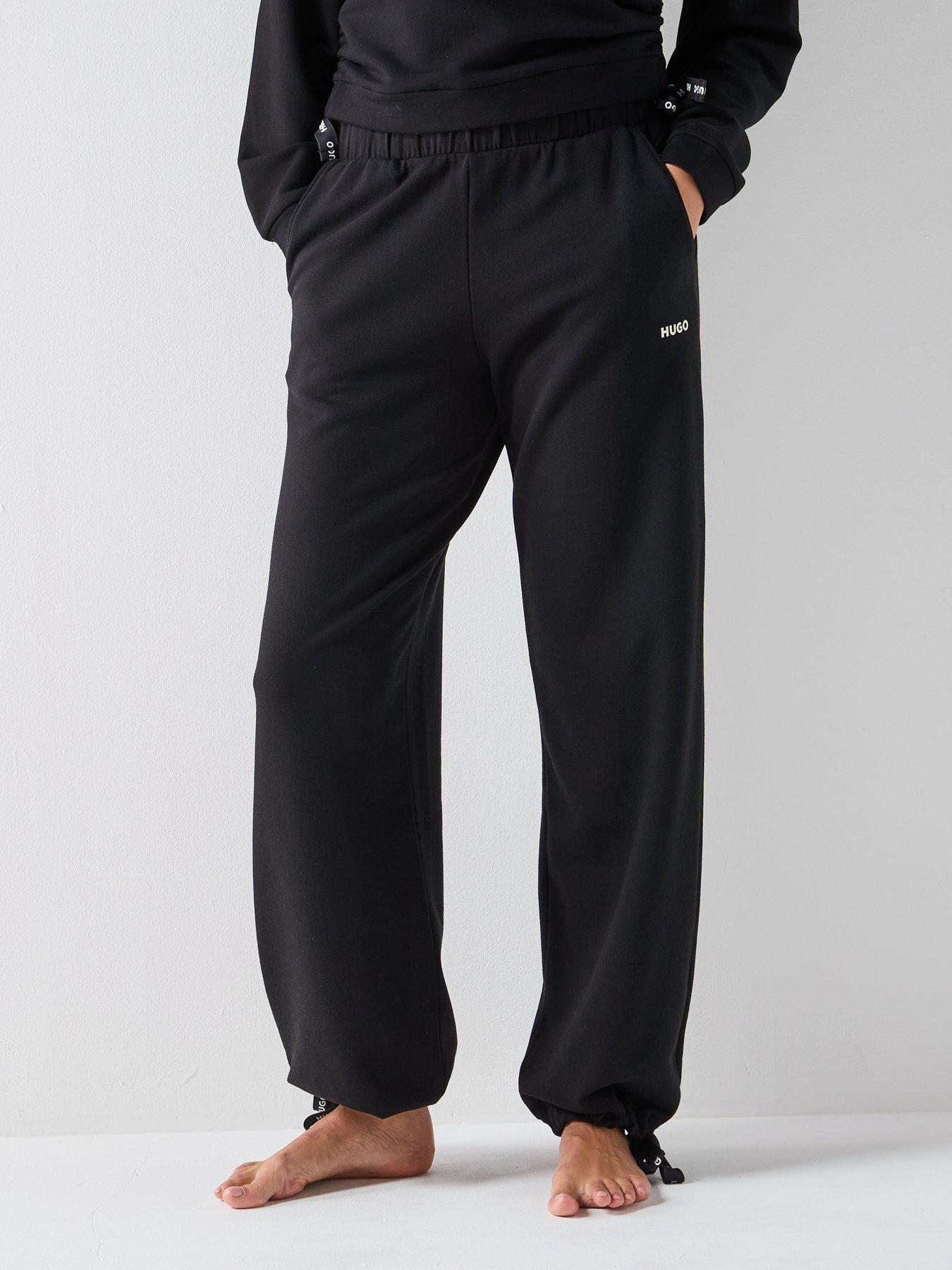hugo-casual-drawstring-trouser-black