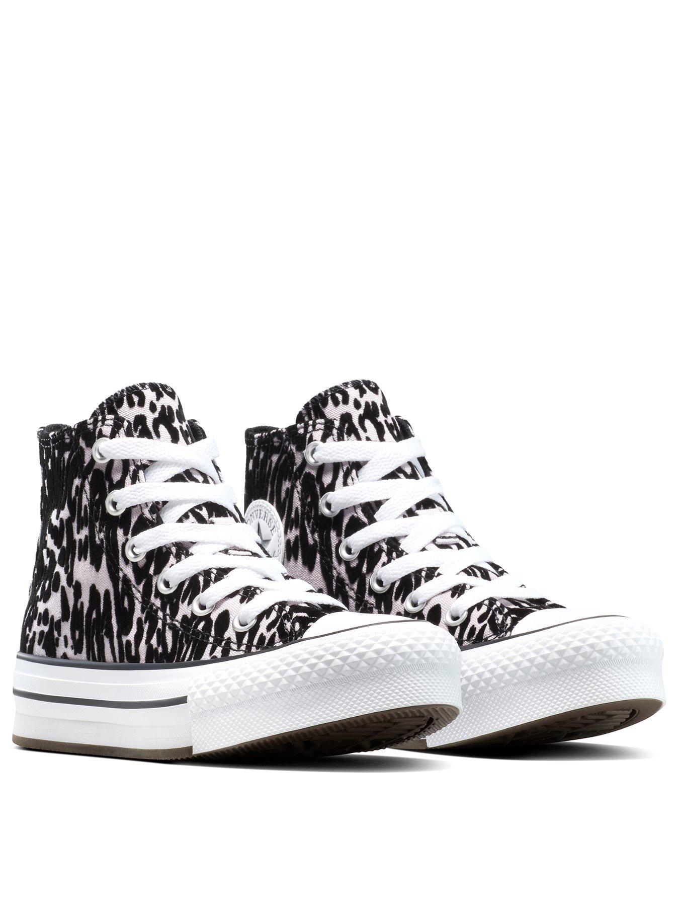 Image 2 of 7 of Converse Chuck Taylor All Star Hi-Top Sneakers Leopard Eva Lift - Grey
