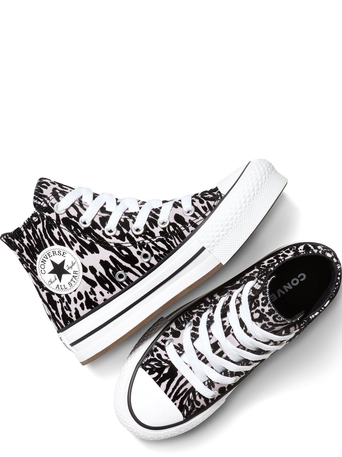 Image 4 of 7 of Converse Chuck Taylor All Star Hi-Top Sneakers Leopard Eva Lift - Grey