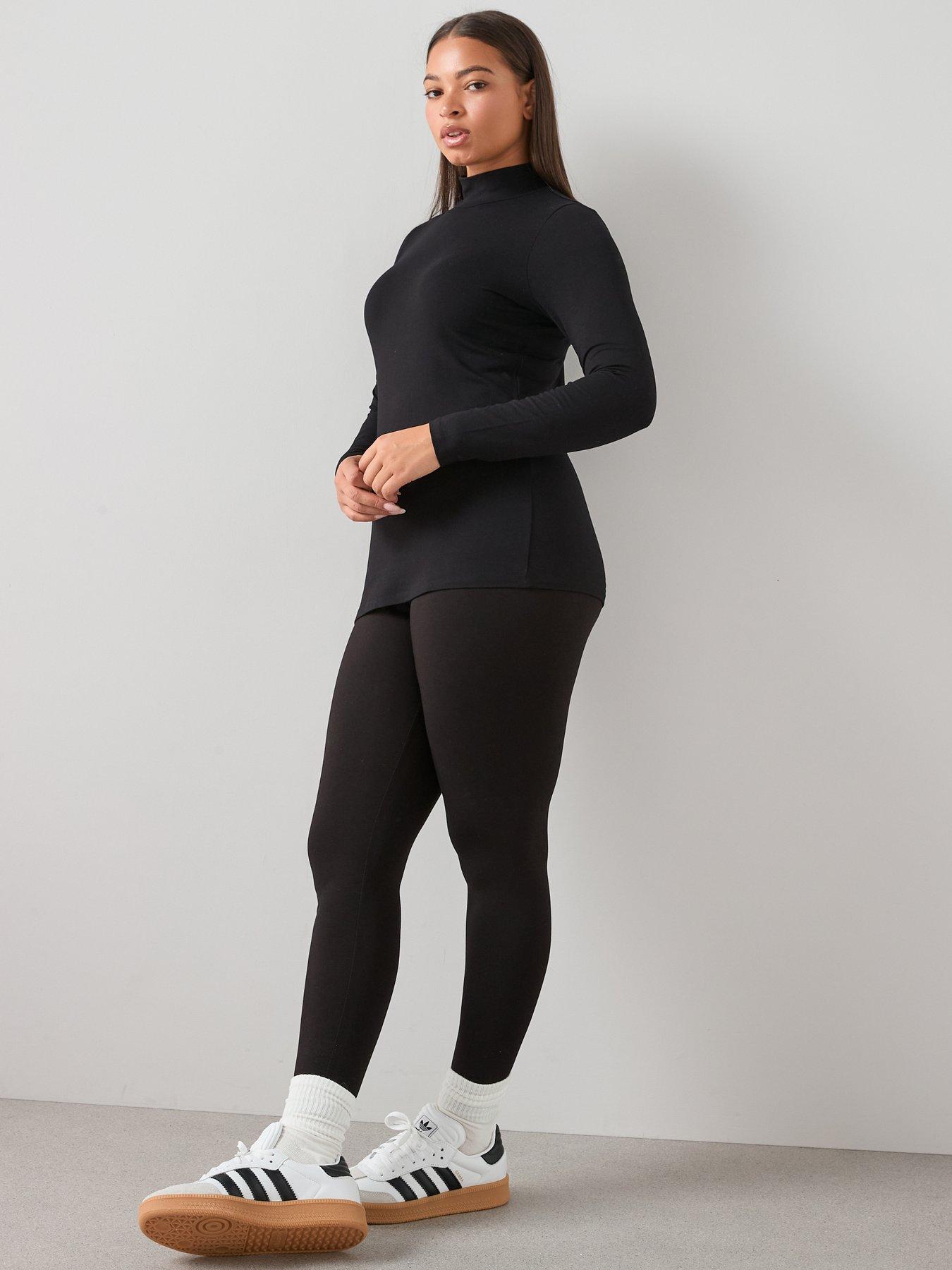  image of the-very-collection-curve-turtle-neck-long-sleeve-top-black