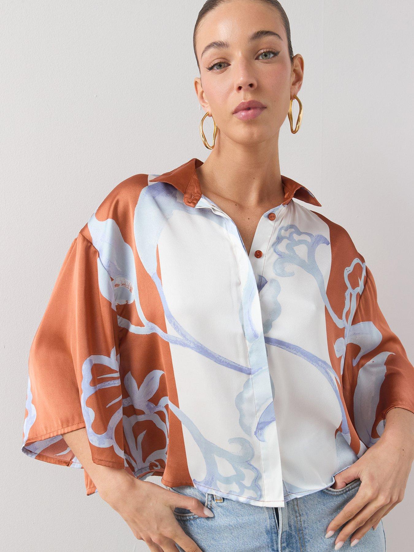 The Very Collection Printed Short Sleeve Button Up Co-Ord Shirt - Print