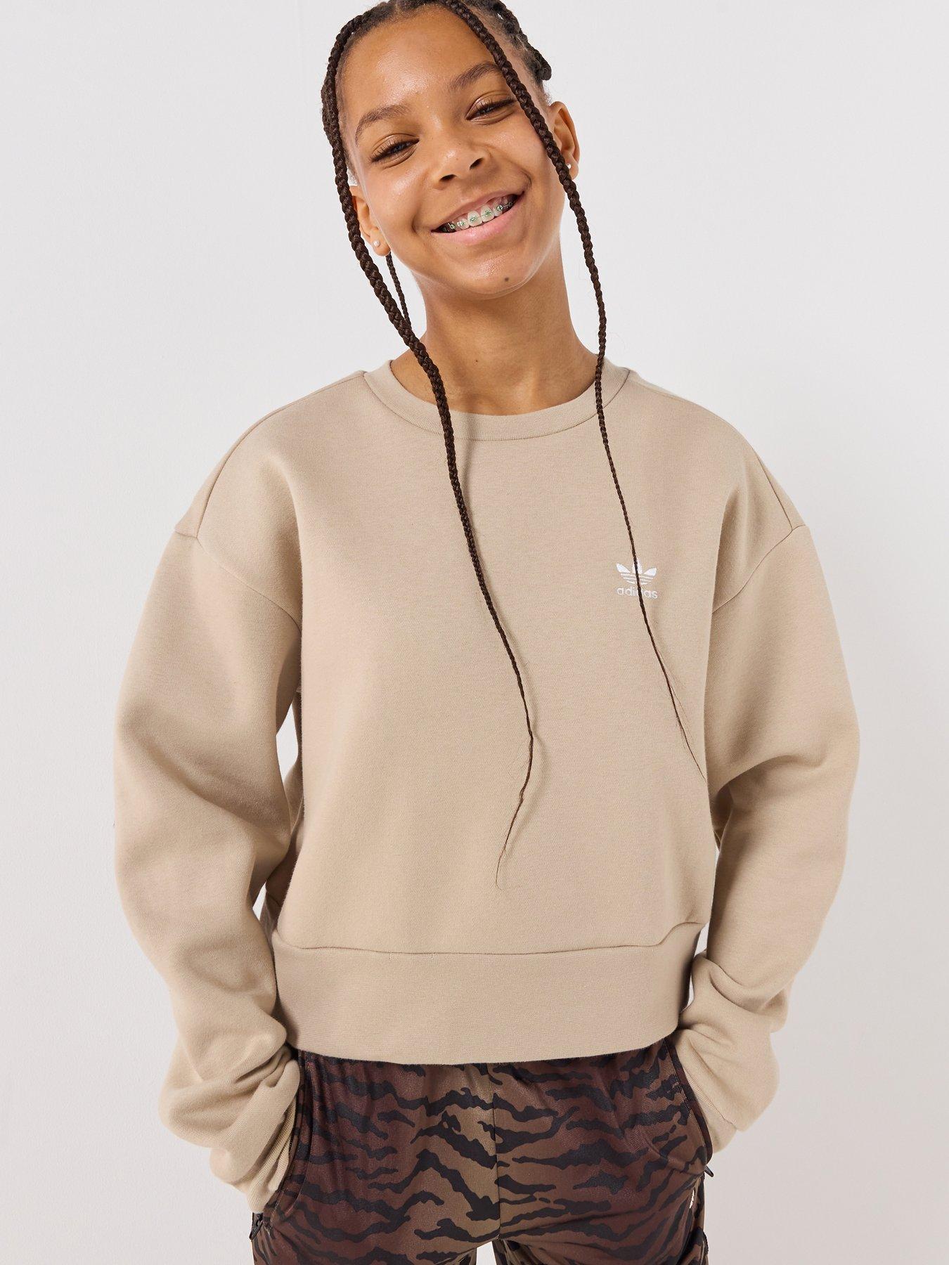 adidas-originals-junior-girls-boxy-crew-sweatshirt-beige
