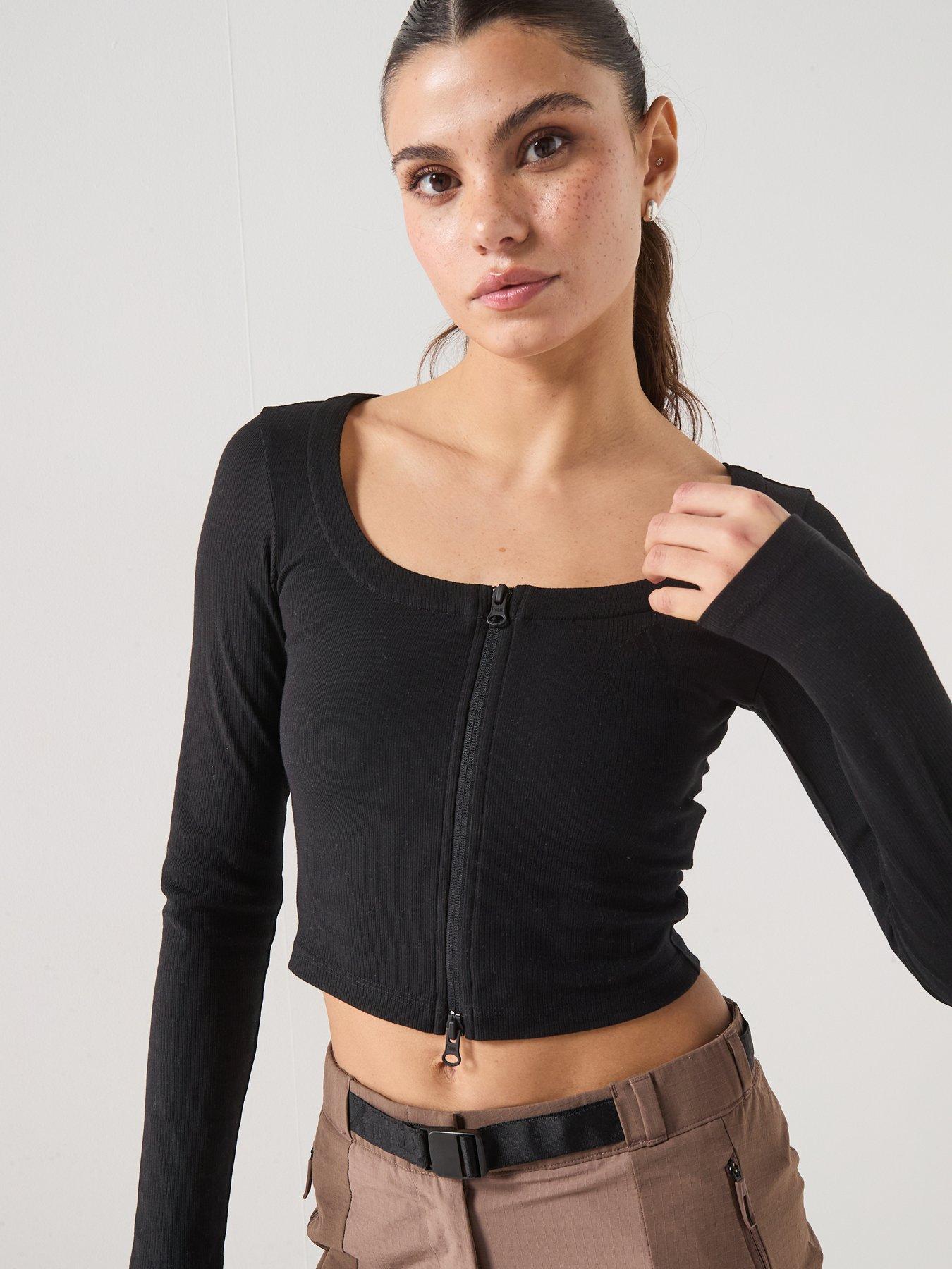 Image 1 of 6 of adidas Sportswear Women's Seasonal Essentials Rib Cardigan - Black