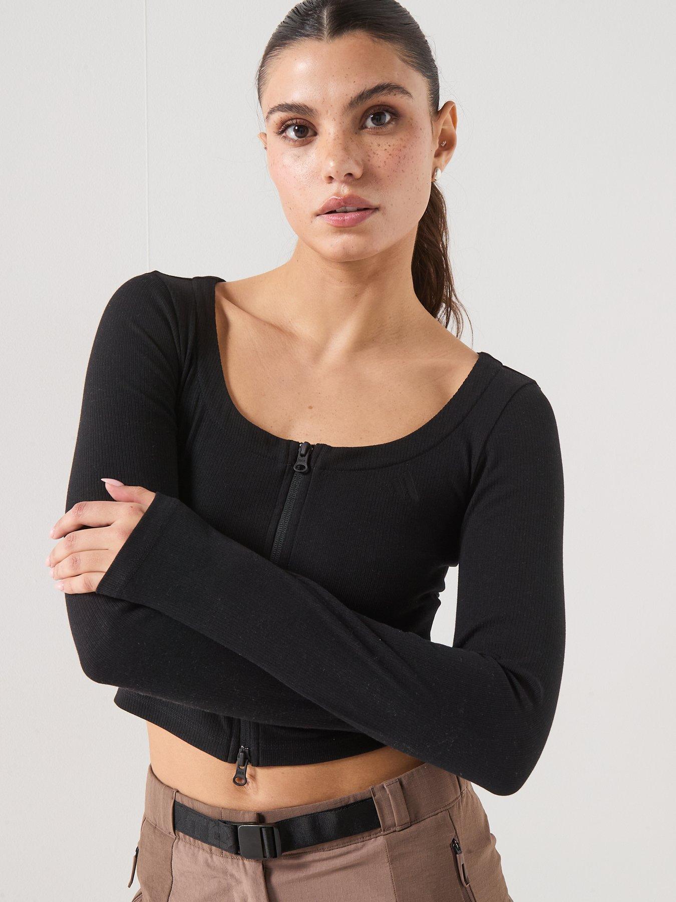 Image 6 of 6 of adidas Sportswear Women's Seasonal Essentials Rib Cardigan - Black
