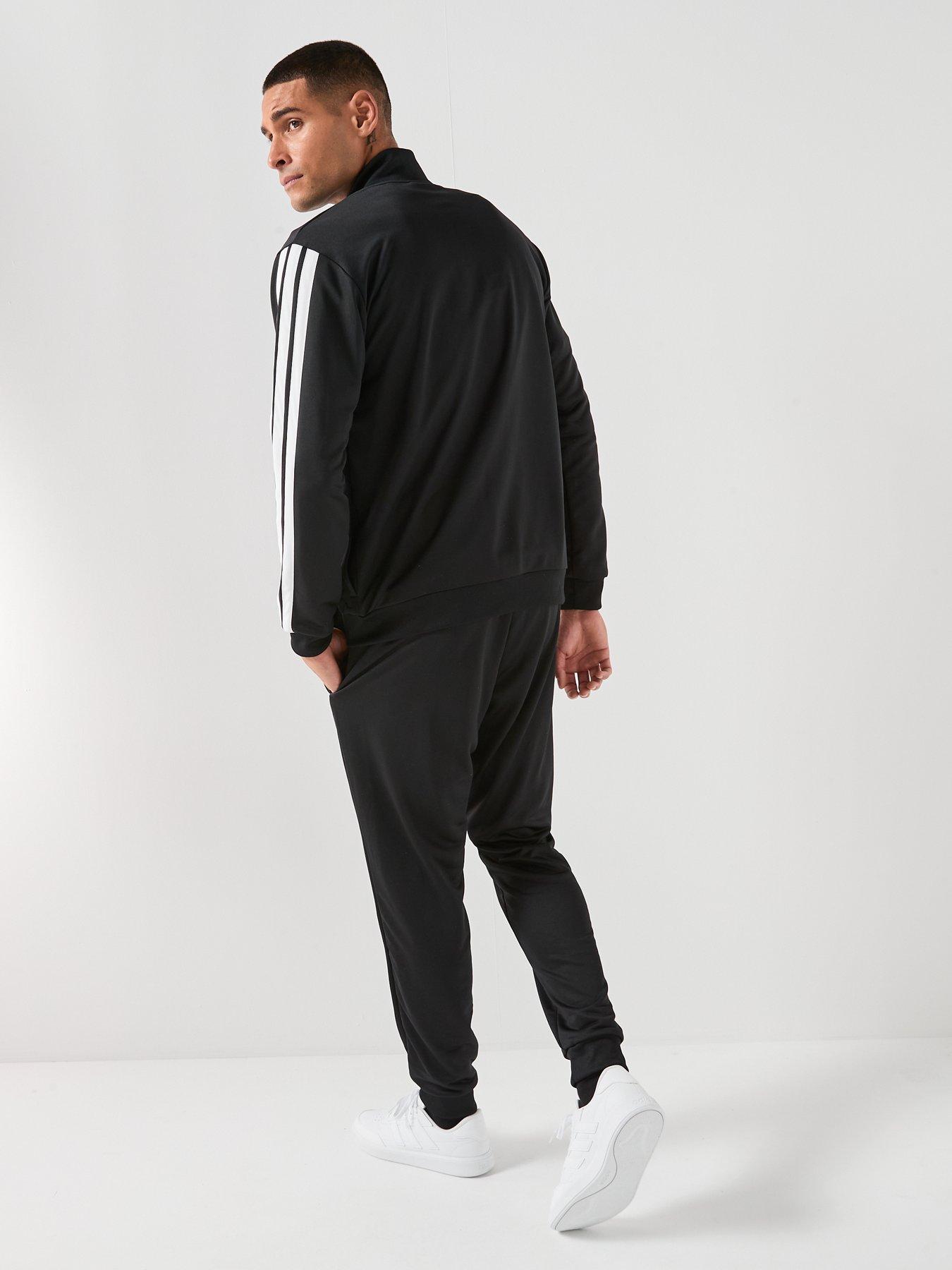 Image 2 of 6 of adidas Sportswear Men's 3 Stripes Tracksuit - Black