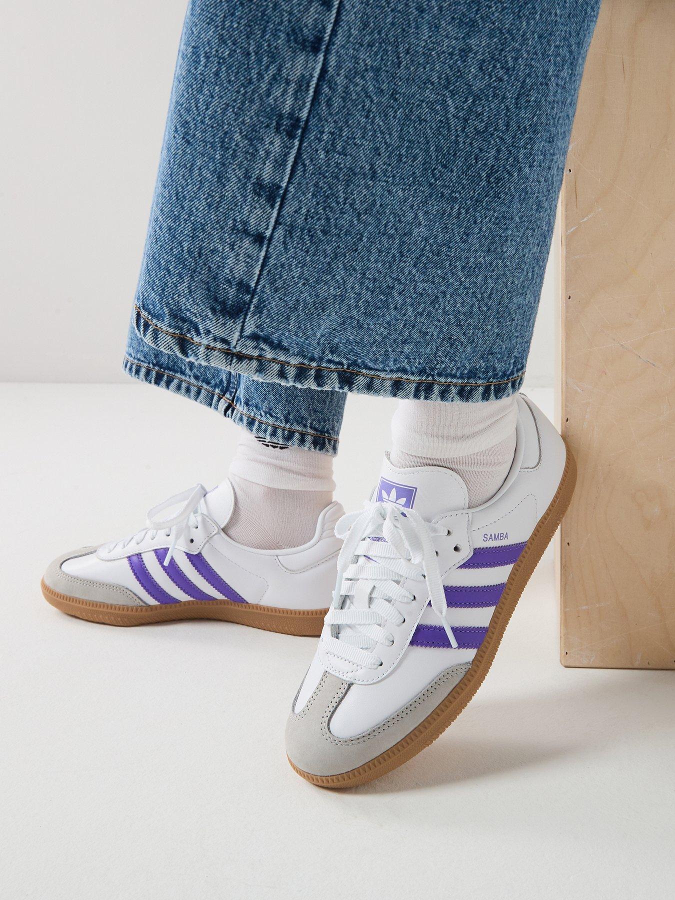adidas Originals Womens OG Samba Trainers - White/Purple