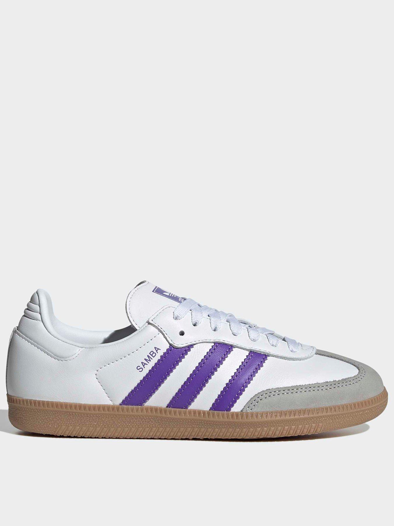 adidas Originals Womens Samba Trainers - White/Purple