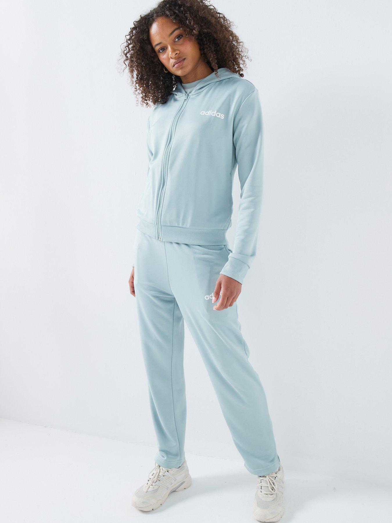 adidas-sportswear-womens-essentials-linear-tracksuit-green