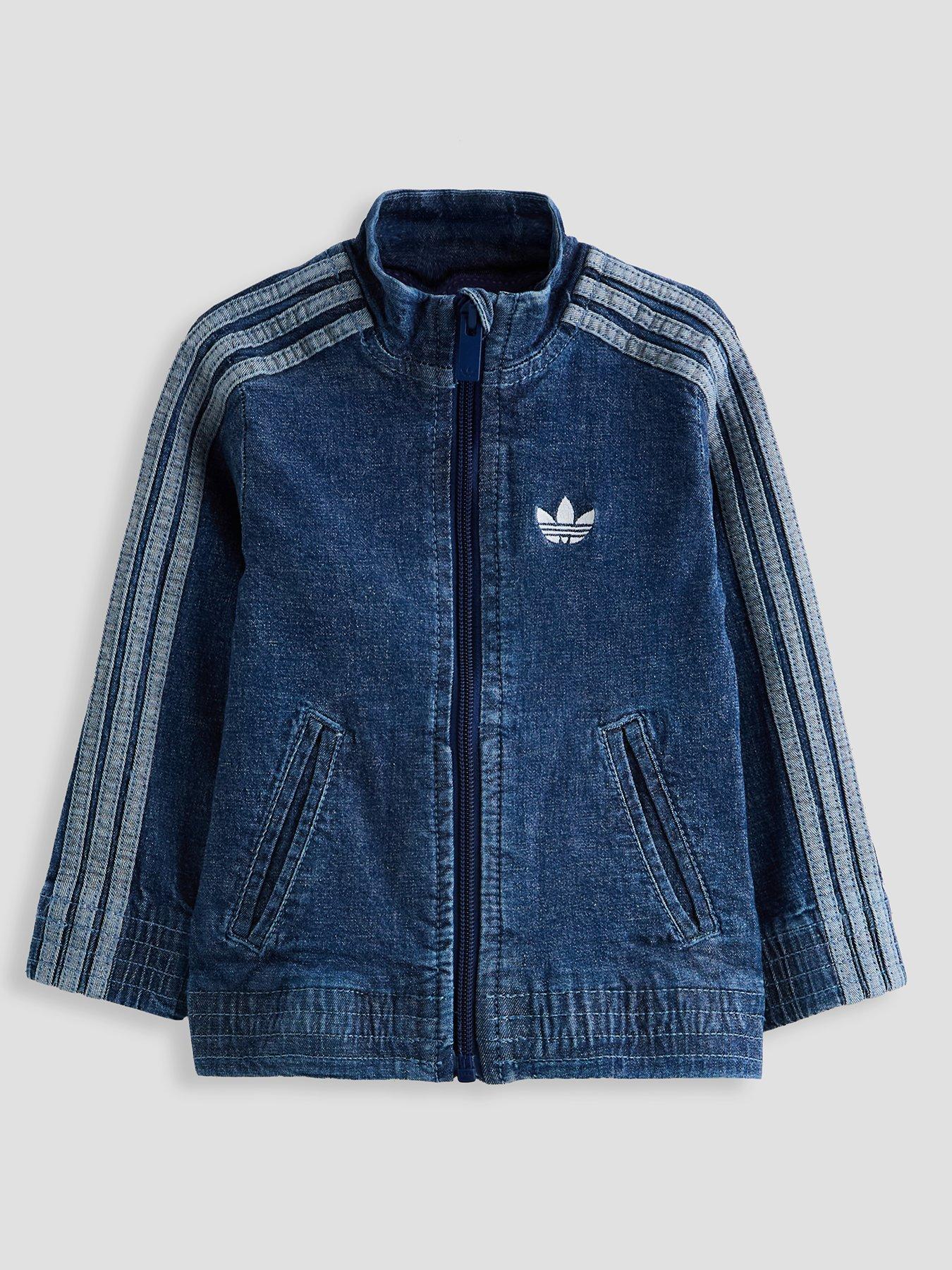 adidas Originals Infant Unisex Firebird Denim Tracksuit Top - Blue