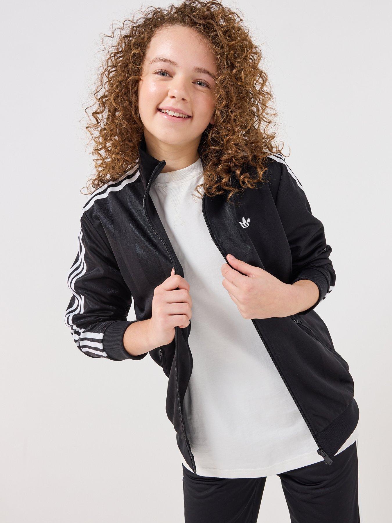 Image 6 of 7 of adidas Originals Junior Unisex Firebird Loose Jacquard Track Top - Black