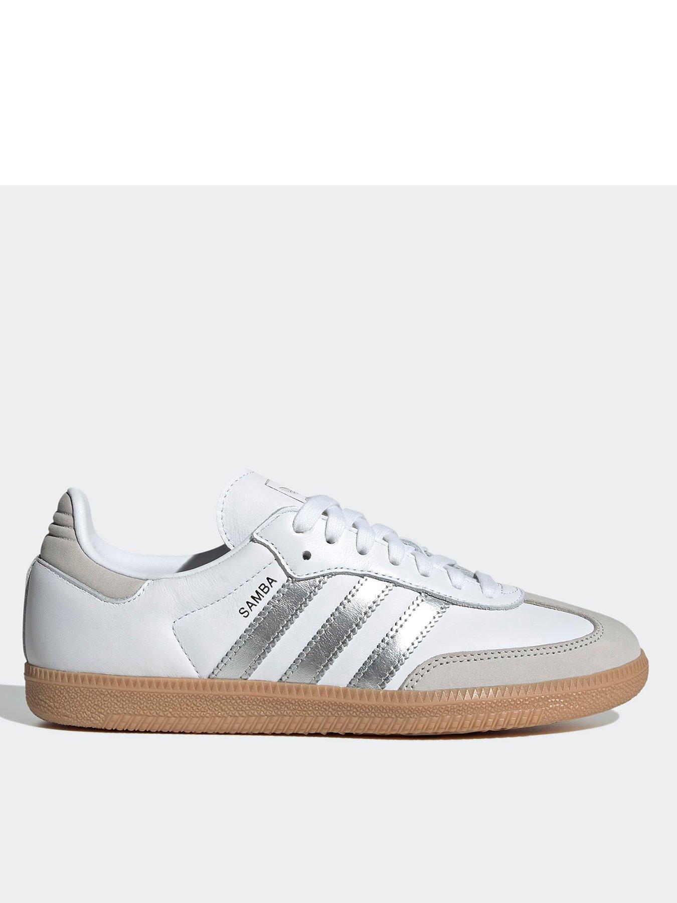 adidas Originals Womens OG Samba Trainers - White/ Silver